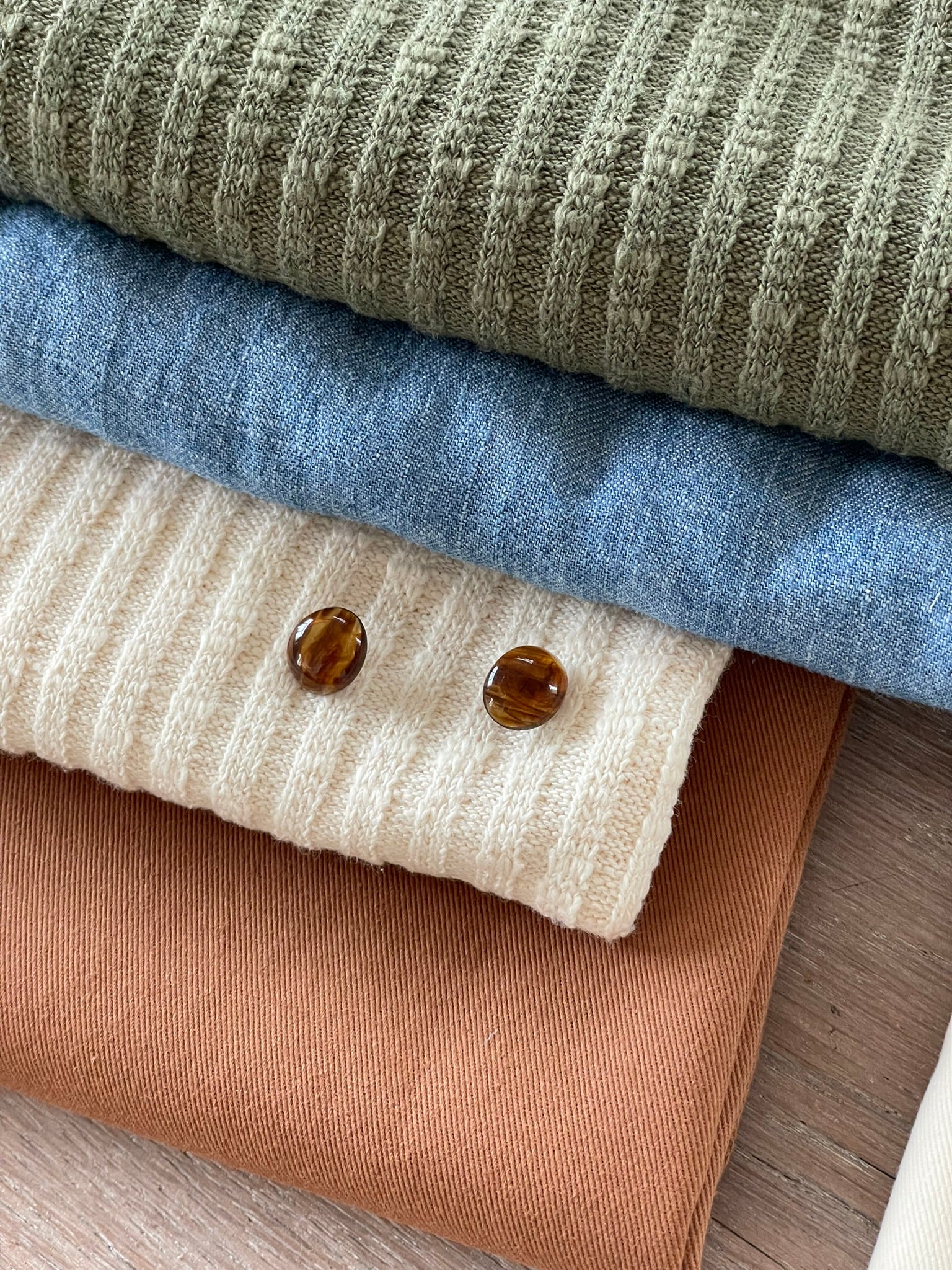 Bouton à coudre - Le Vintage - Brun écaille