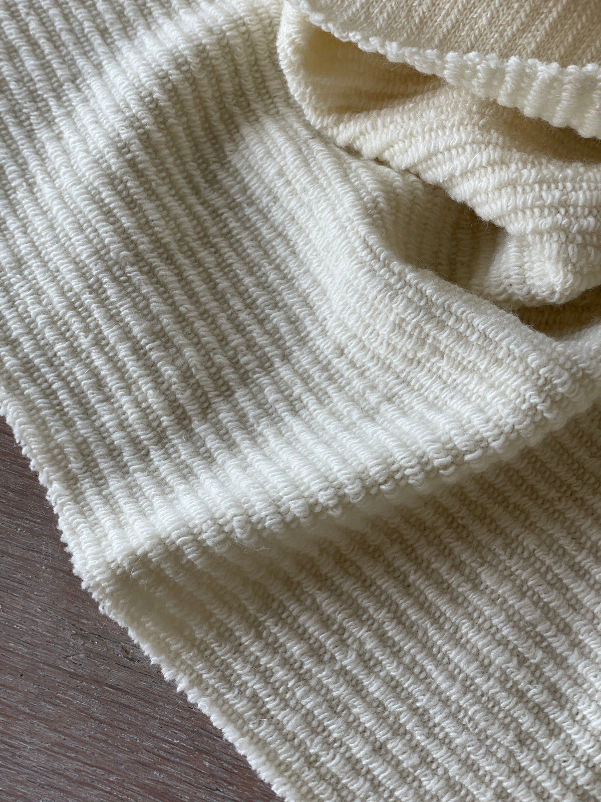 Maille cotelée laine