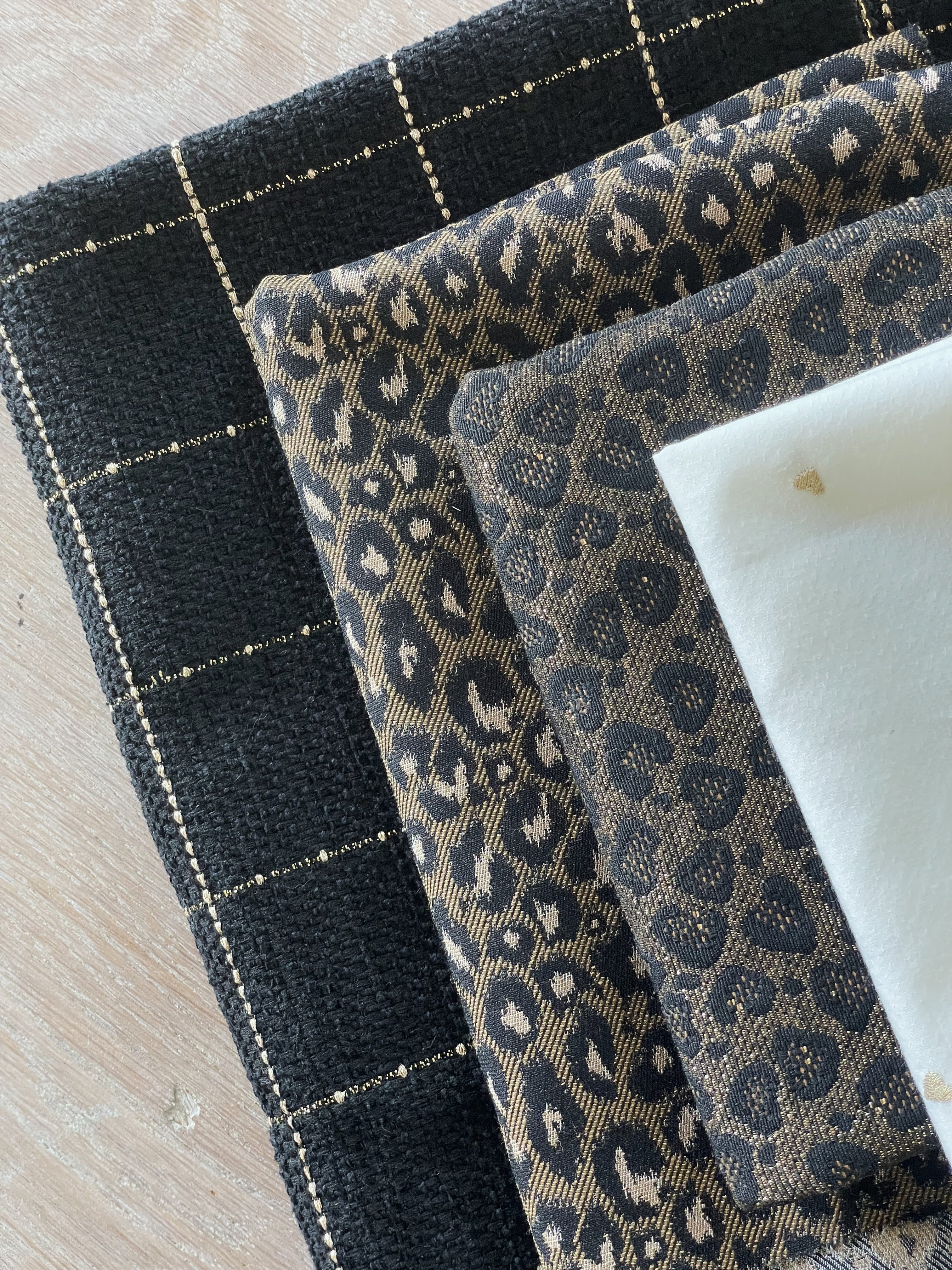 Jacquard - Léo - Noir, Choco & Or