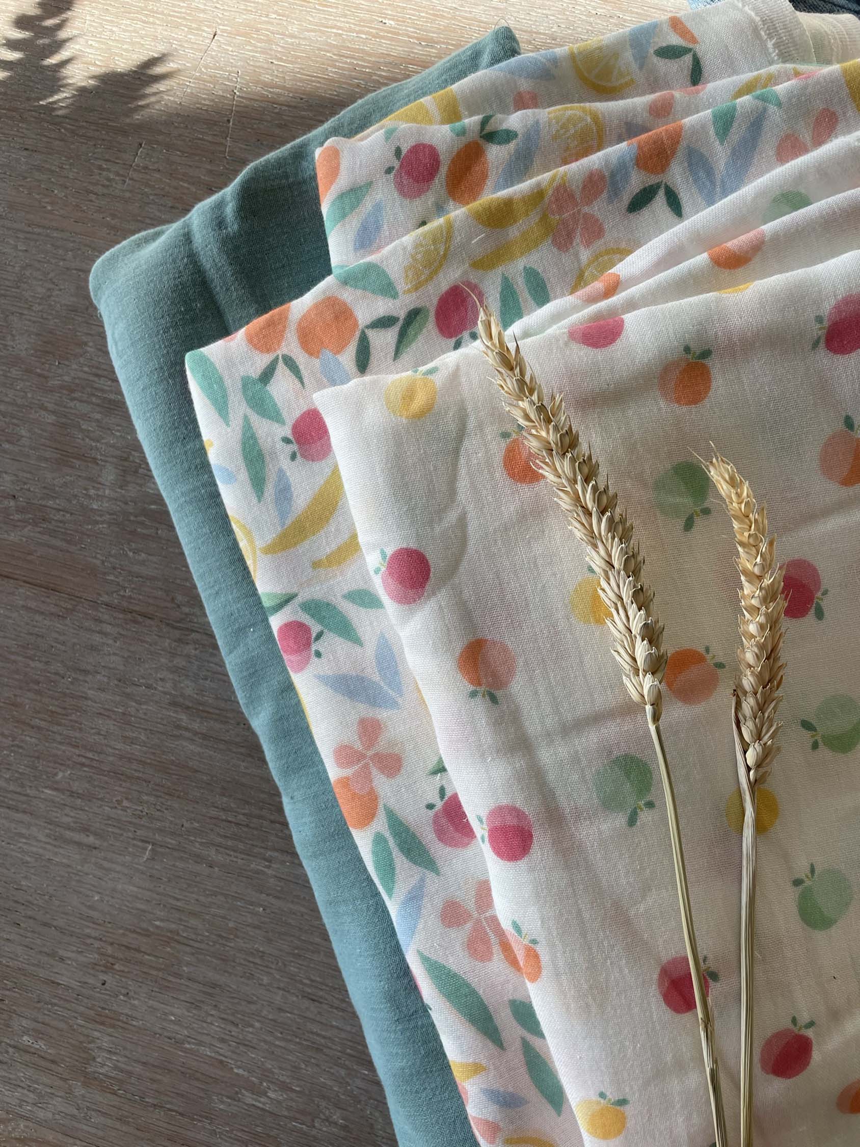 Organic cotton gauze - Plum print