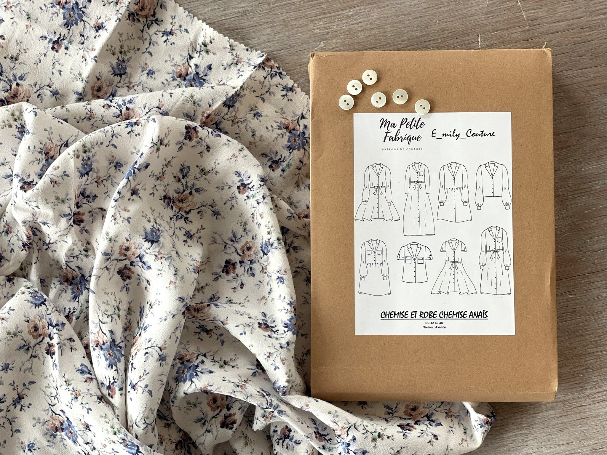 Ensemble chemise Anaïs et crêpe Amanda