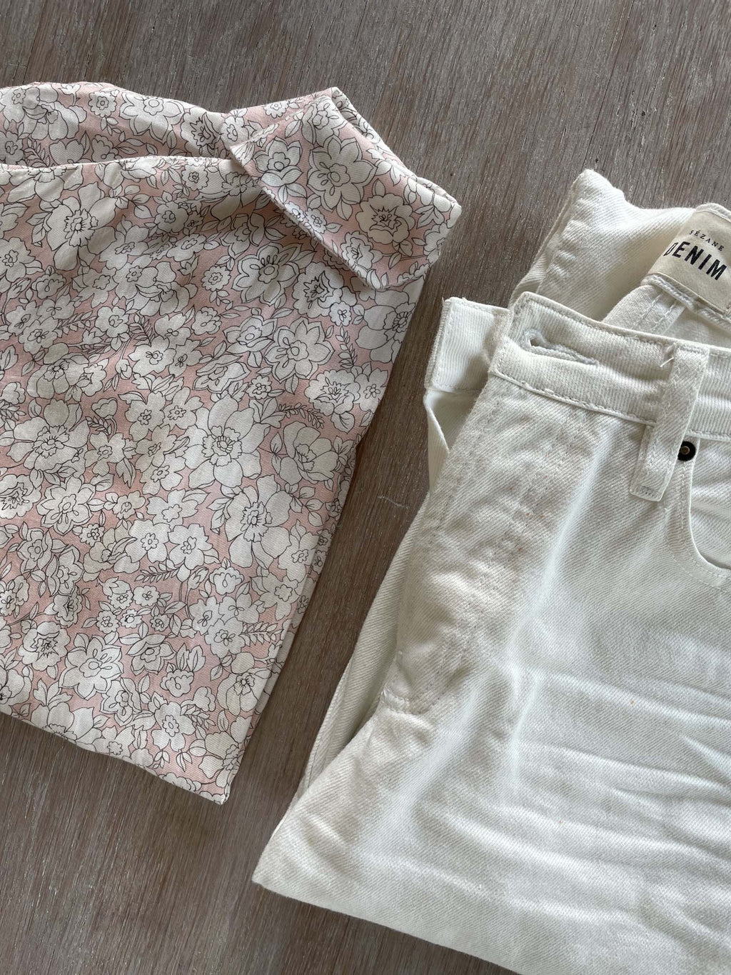 Light twill - Garance print - Soft pink (Coupon)