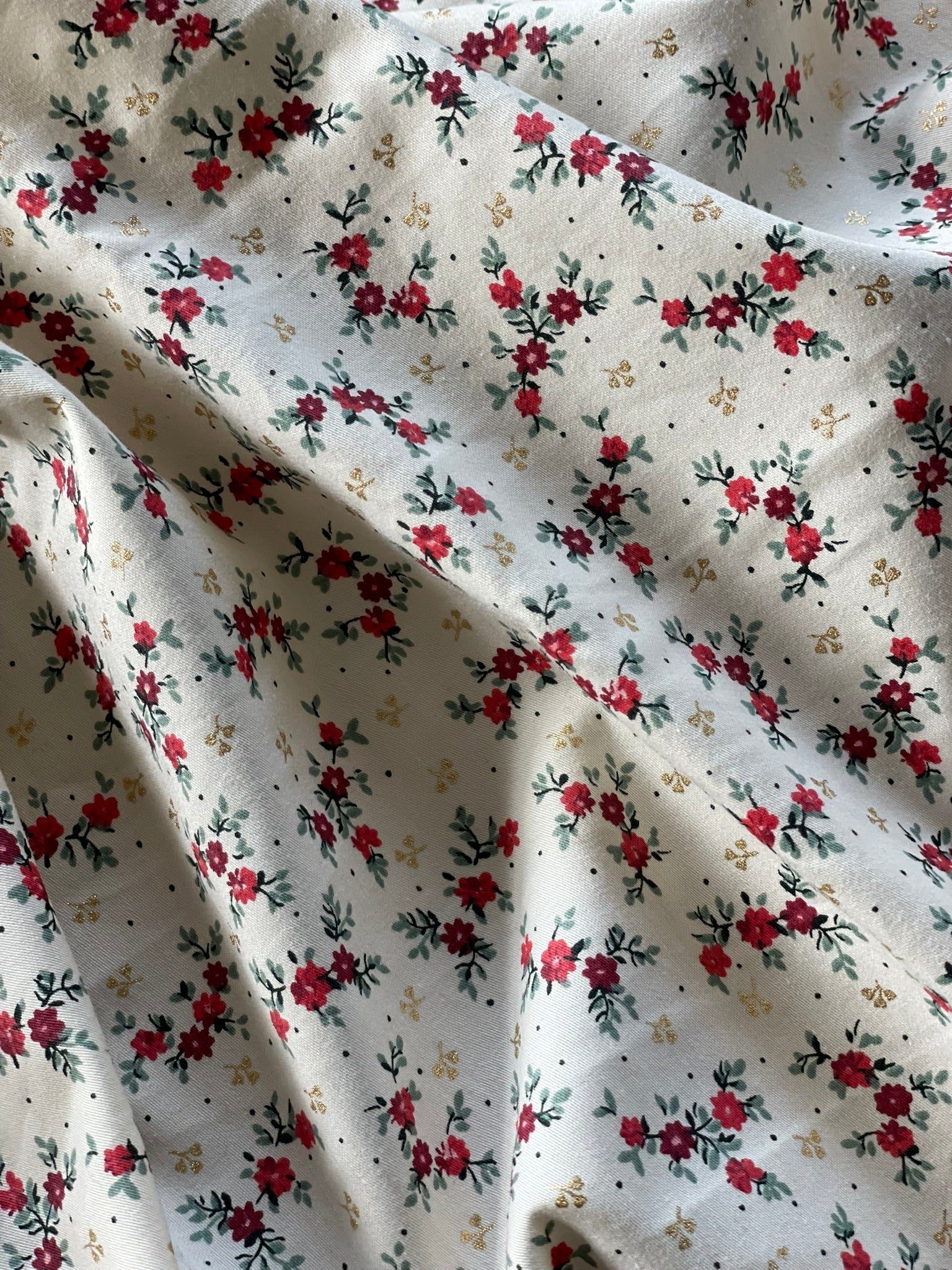 Satin de coton lourd - Imprimé Léora