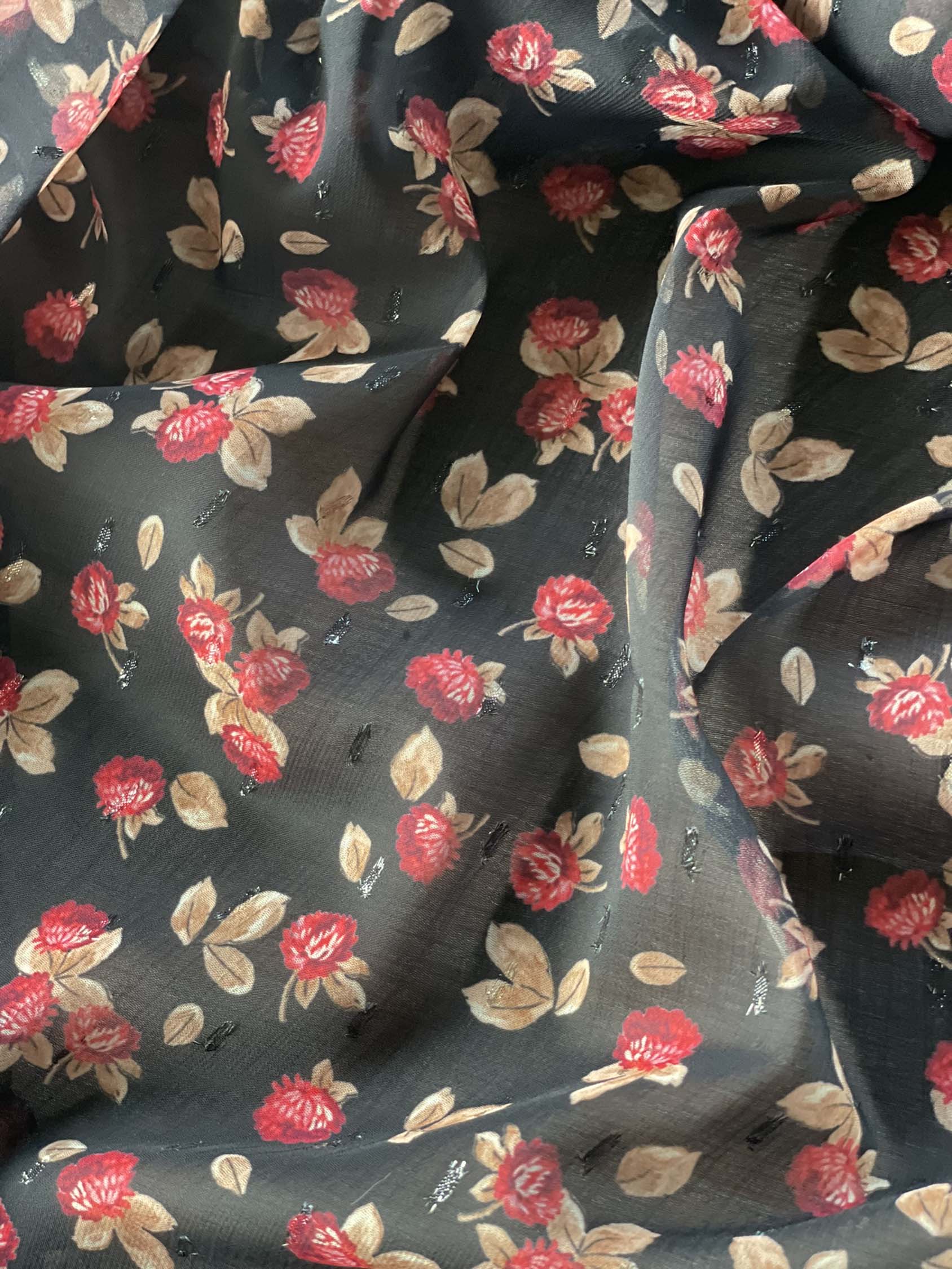 Lurex plumetis veil - Juliette print