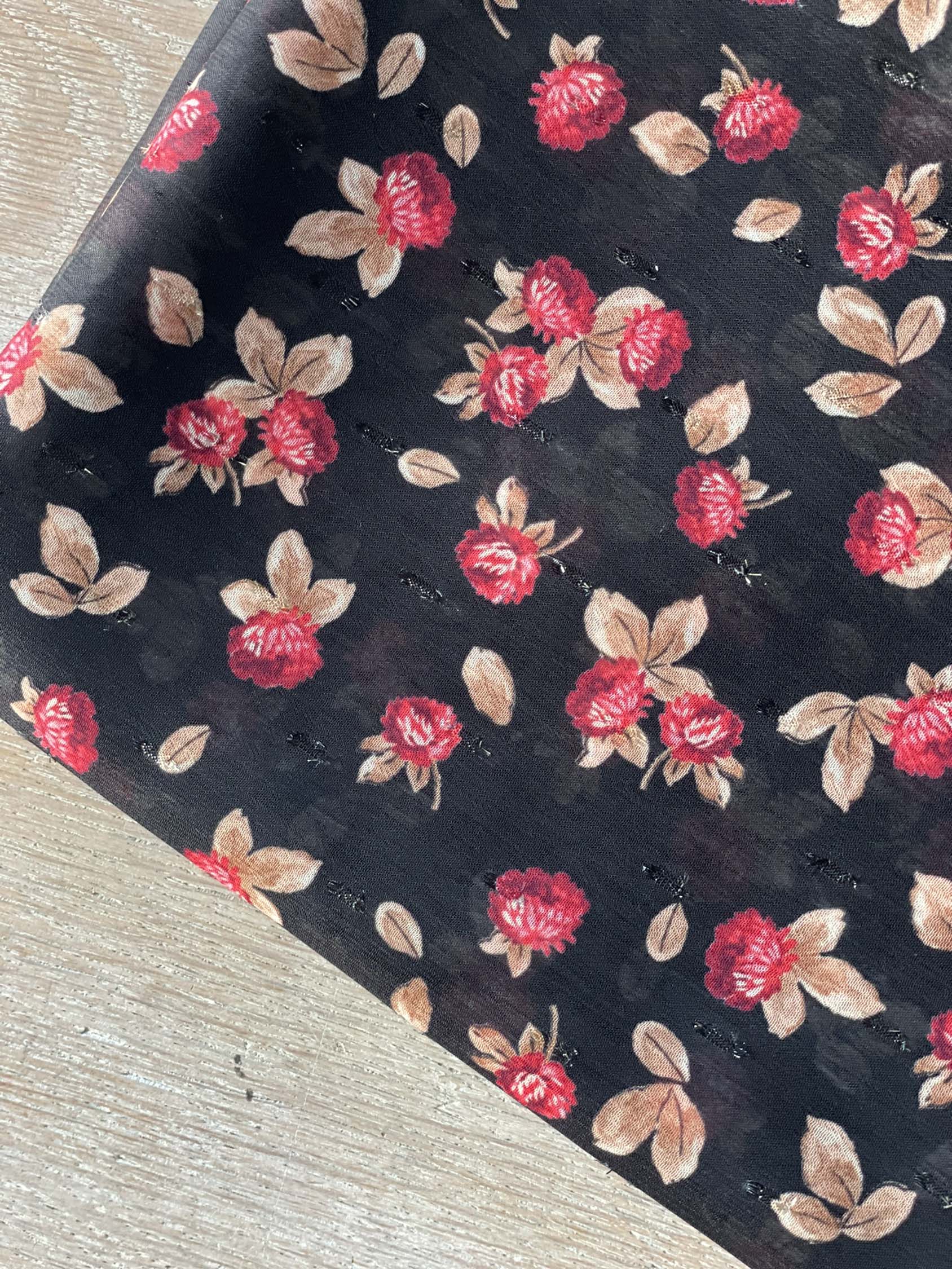 Lurex plumetis veil - Juliette print