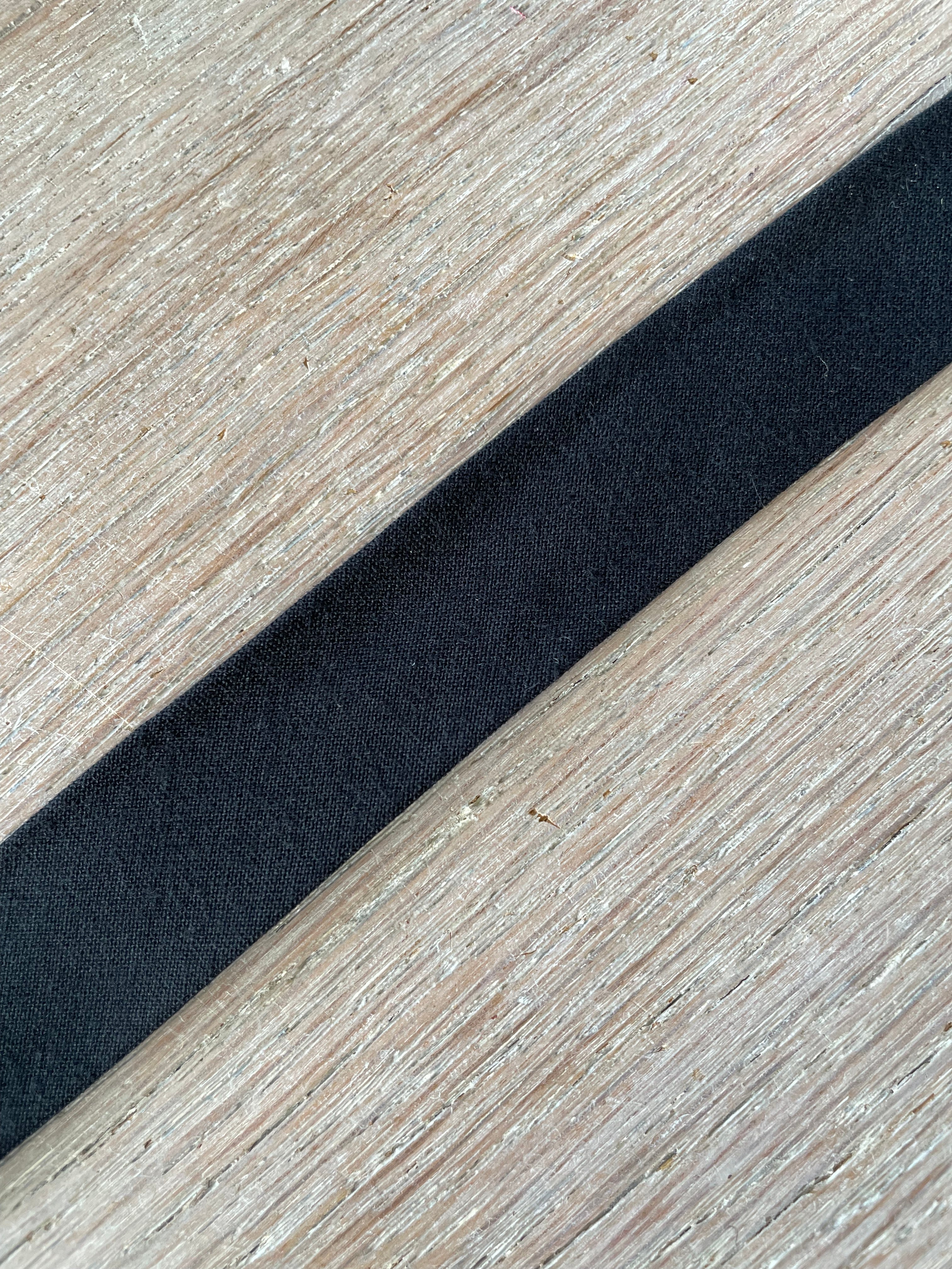 Biais en coton bio noir 20mm