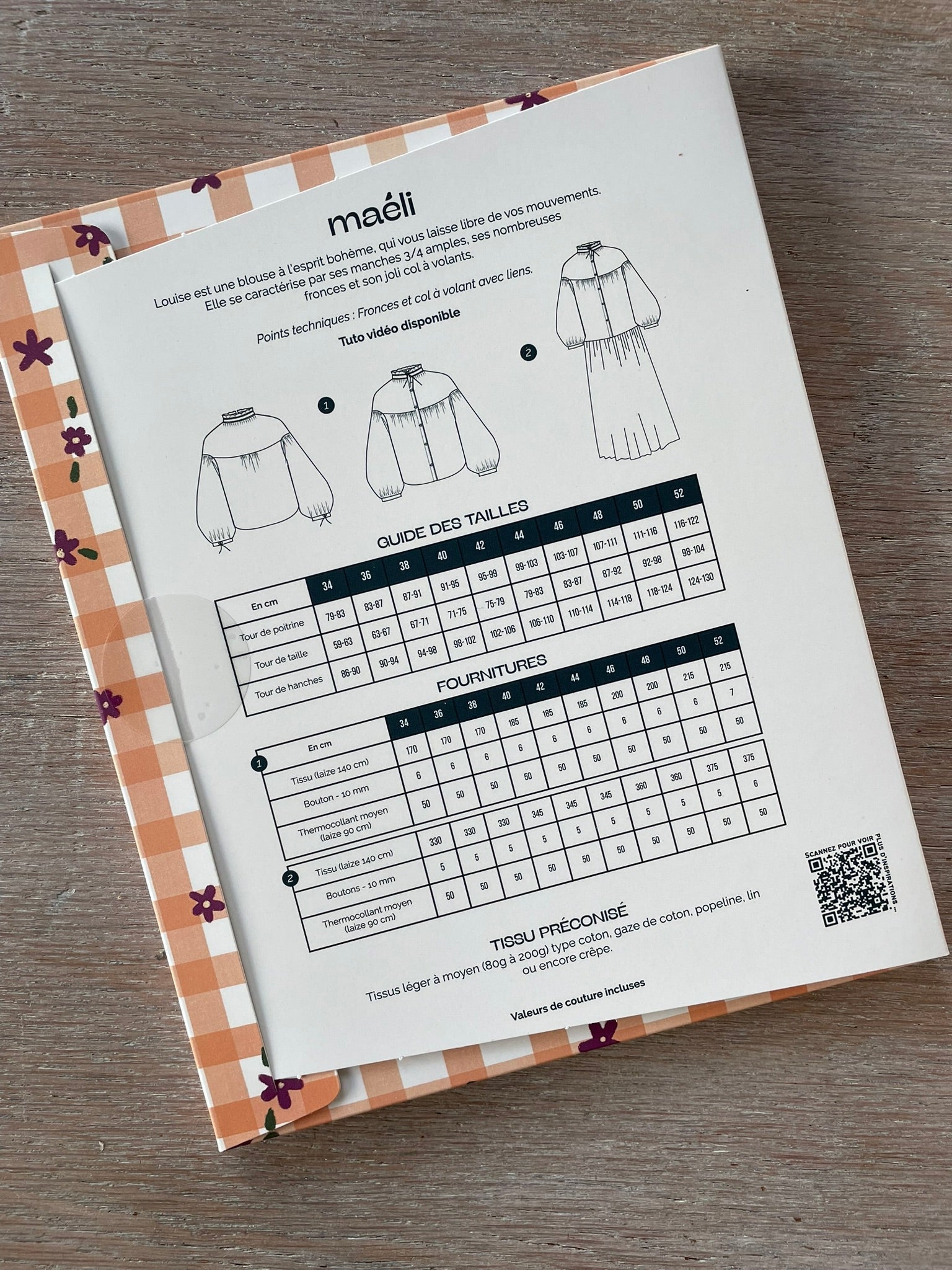 Patron Pochette - Blouse Louise - Maéli Paris