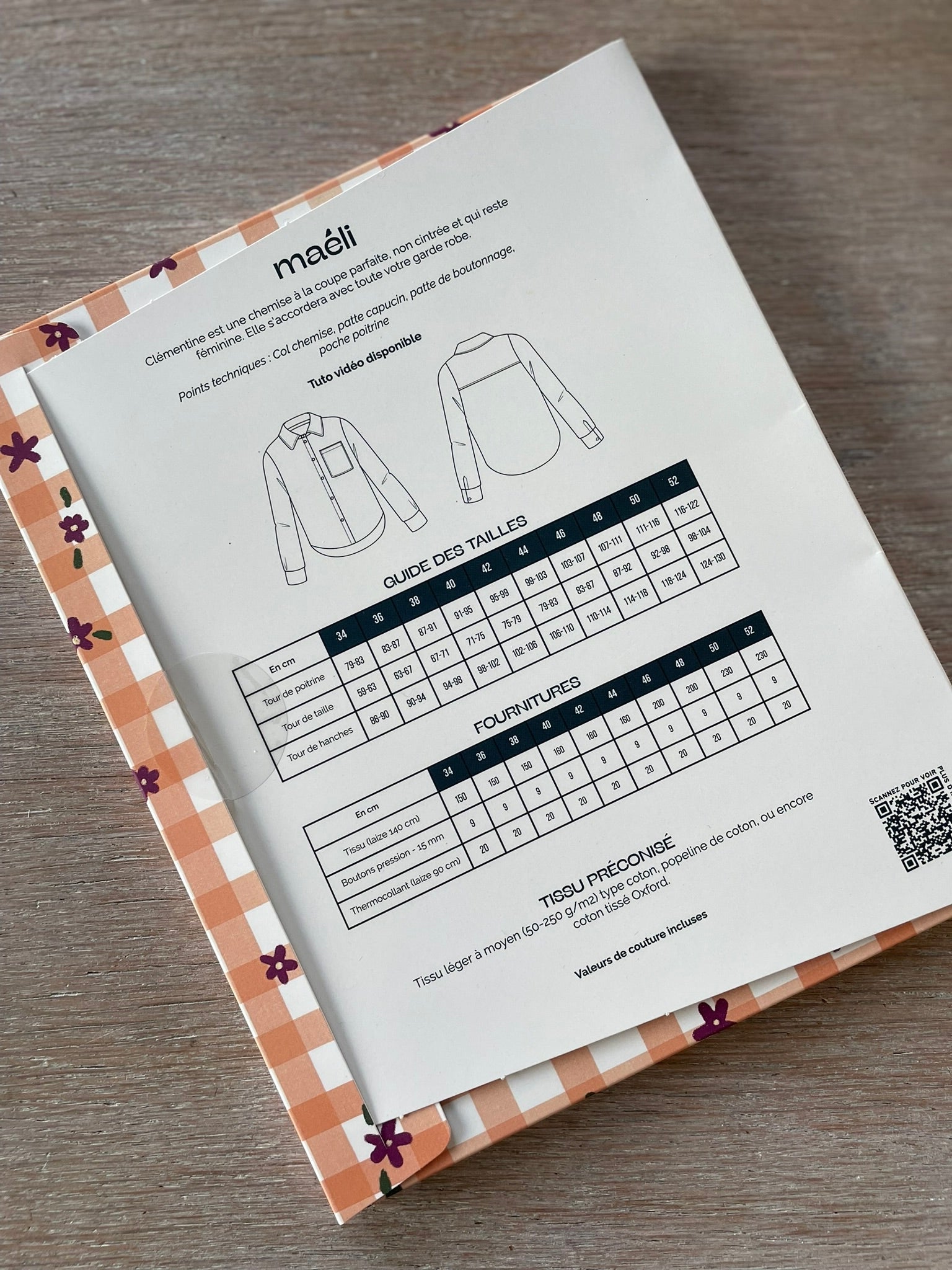 Patron Pochette - Chemise Clémentine - Maéli Paris