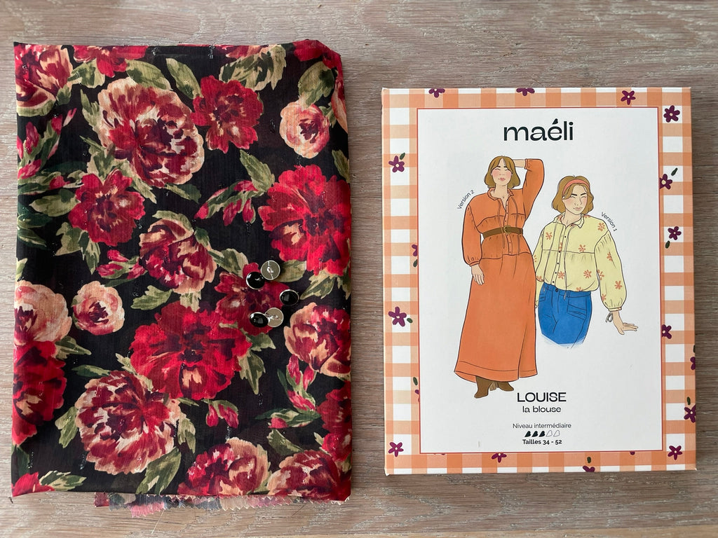 Ensemble blouse Louise en Voile lurex plumetis Paula