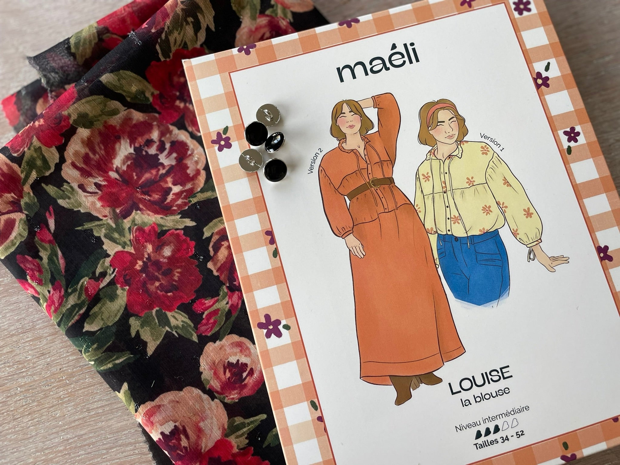 Ensemble blouse Louise en Voile lurex plumetis Paula