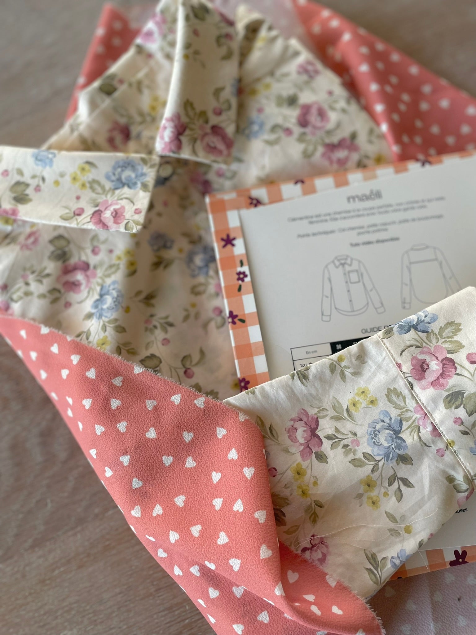 Ensemble Chemise Clémentine & Douce popeline de coton Louise