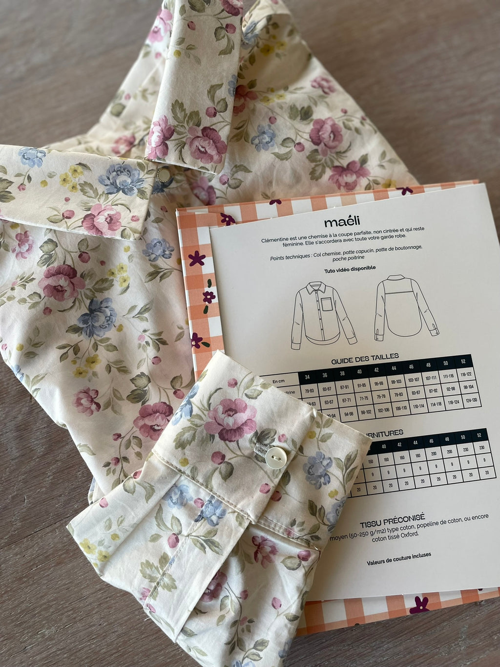 Ensemble Chemise Clémentine & Douce popeline de coton Louise