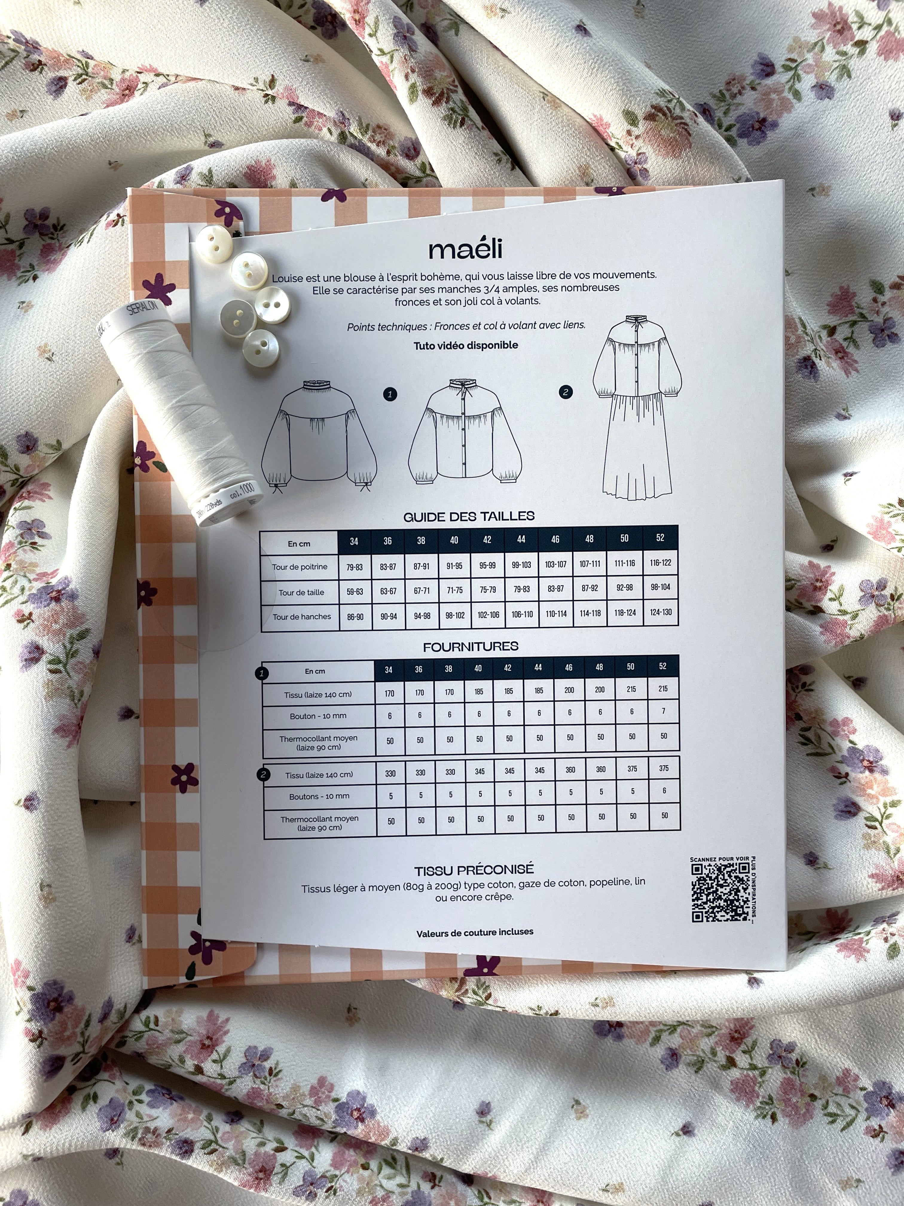 Ensemble Blouse Louise & Crêpe viscose Marissa