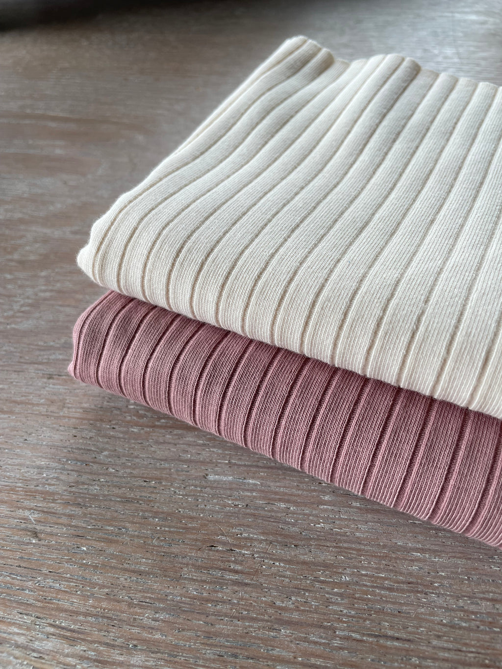 Jersey à côtes - Colette - Vieux Rose