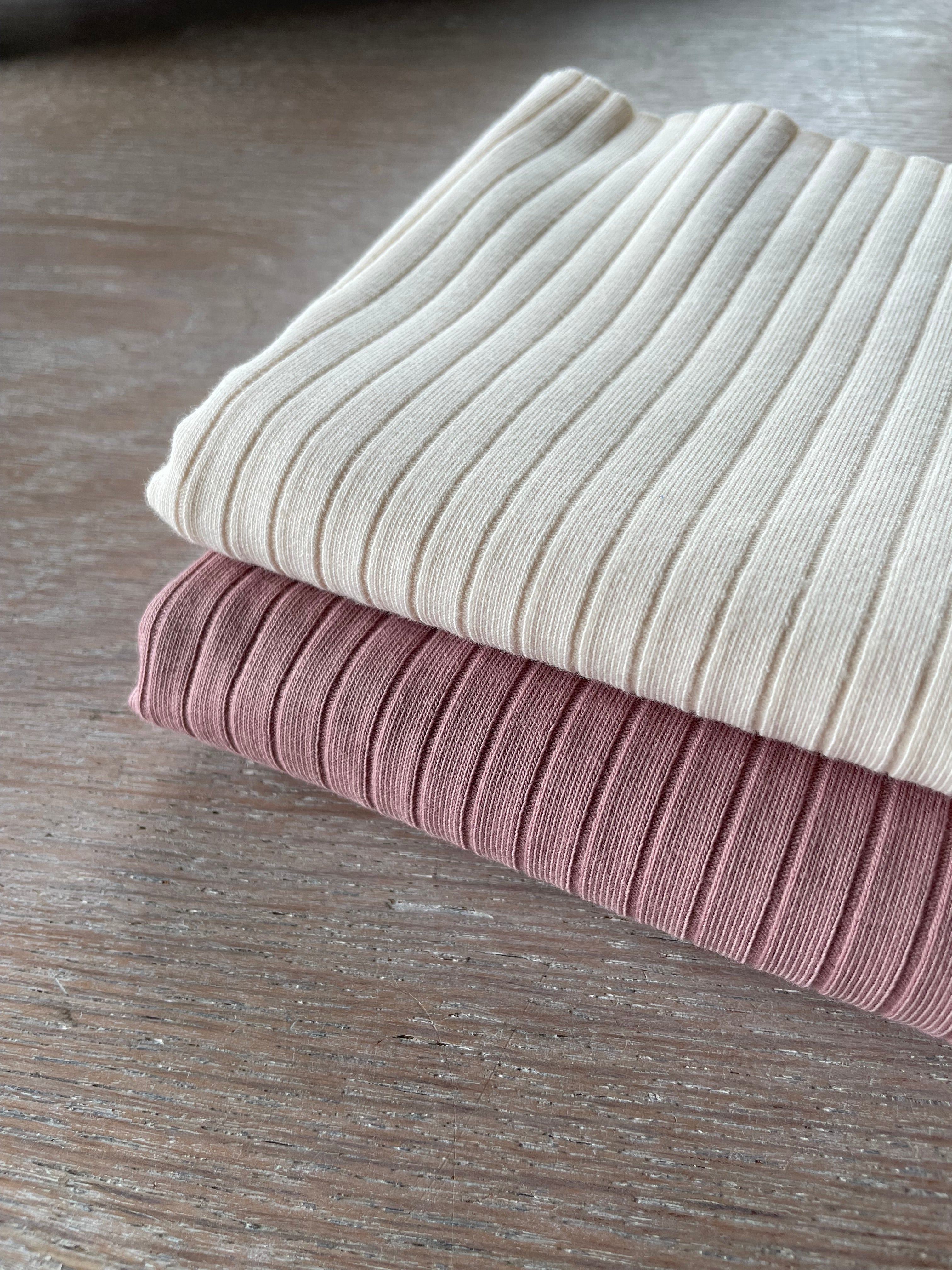 Jersey à côtes - Colette - Vieux Rose