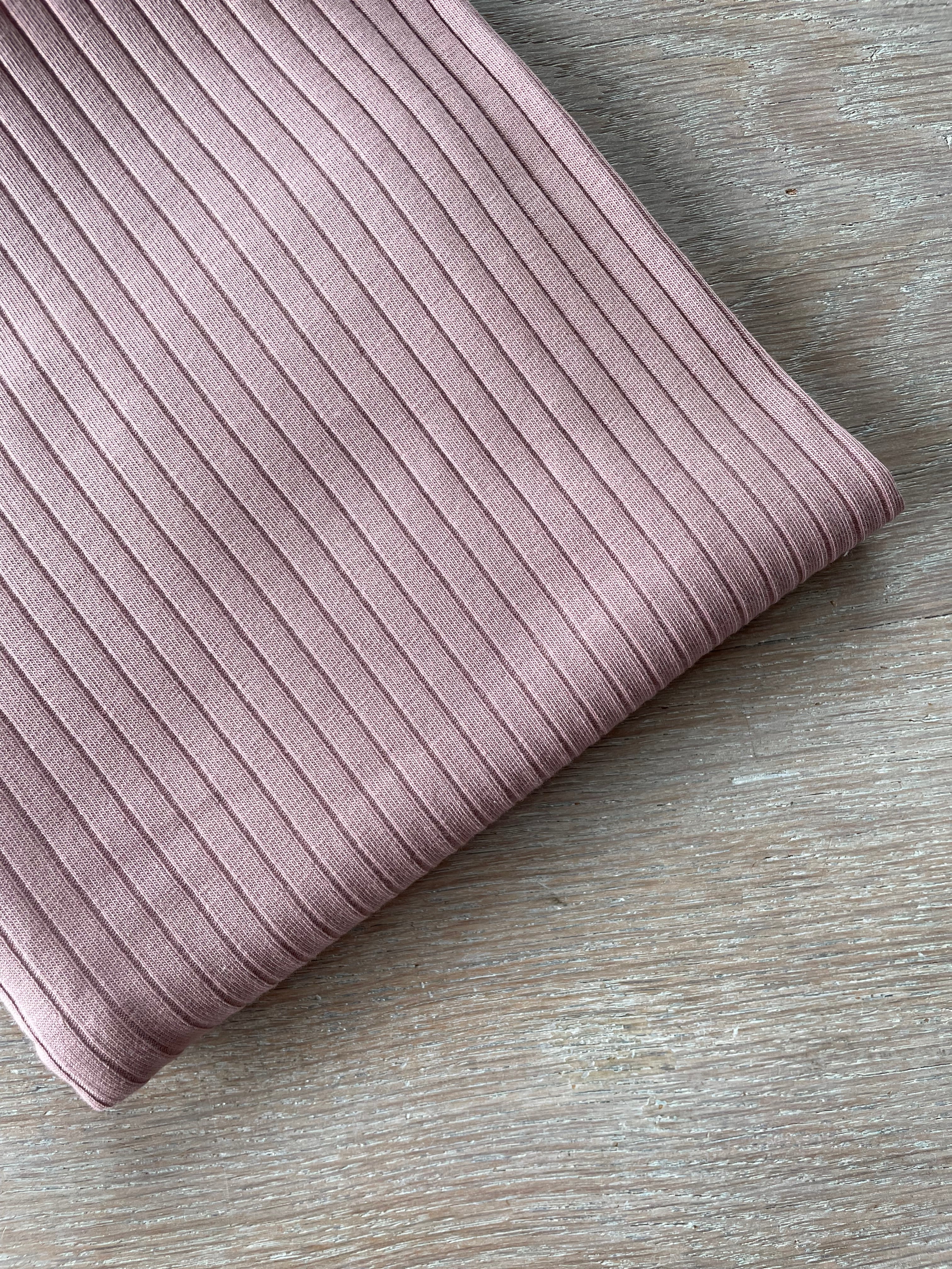 Jersey à côtes - Colette - Vieux Rose