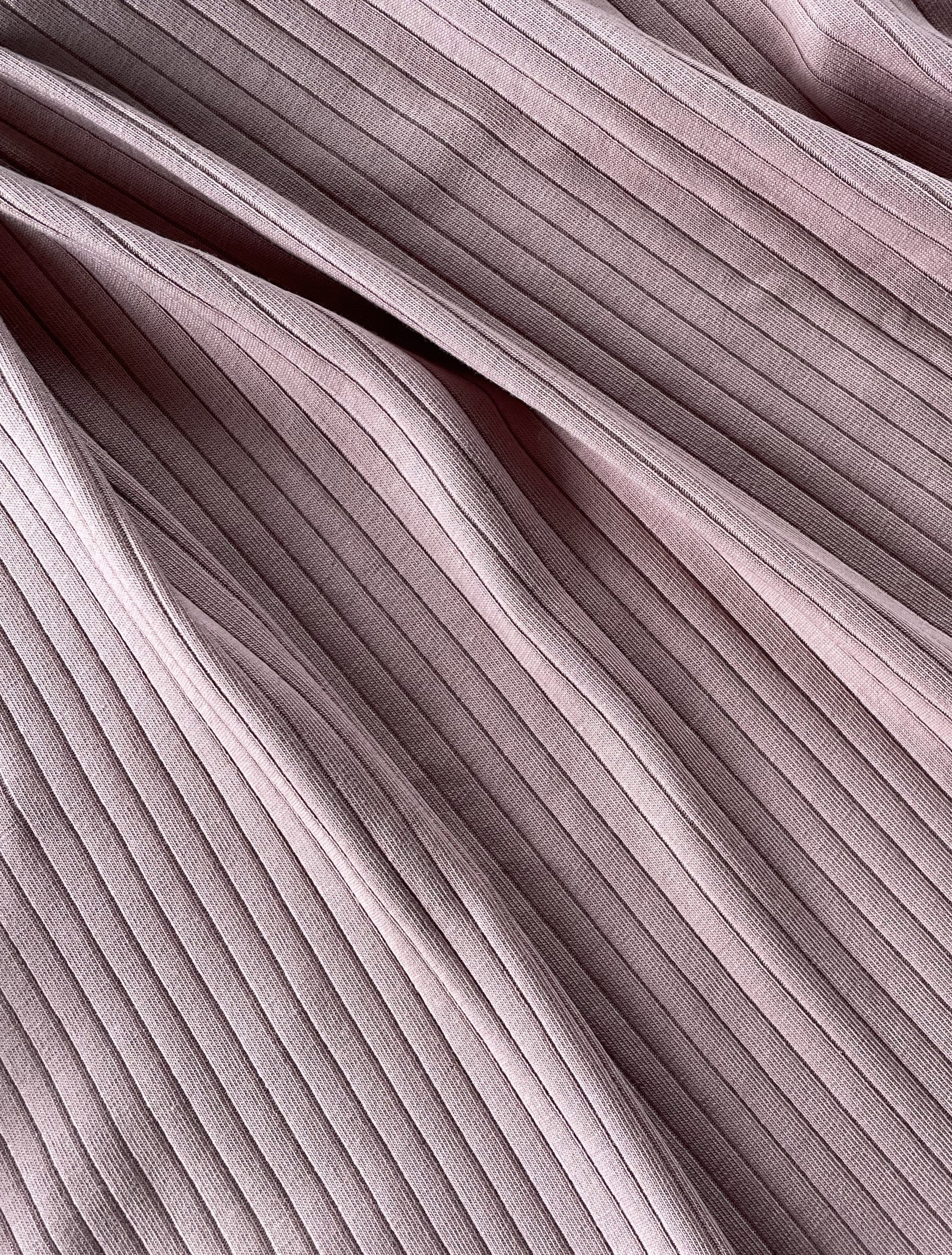 Jersey à côtes - Colette - Vieux Rose