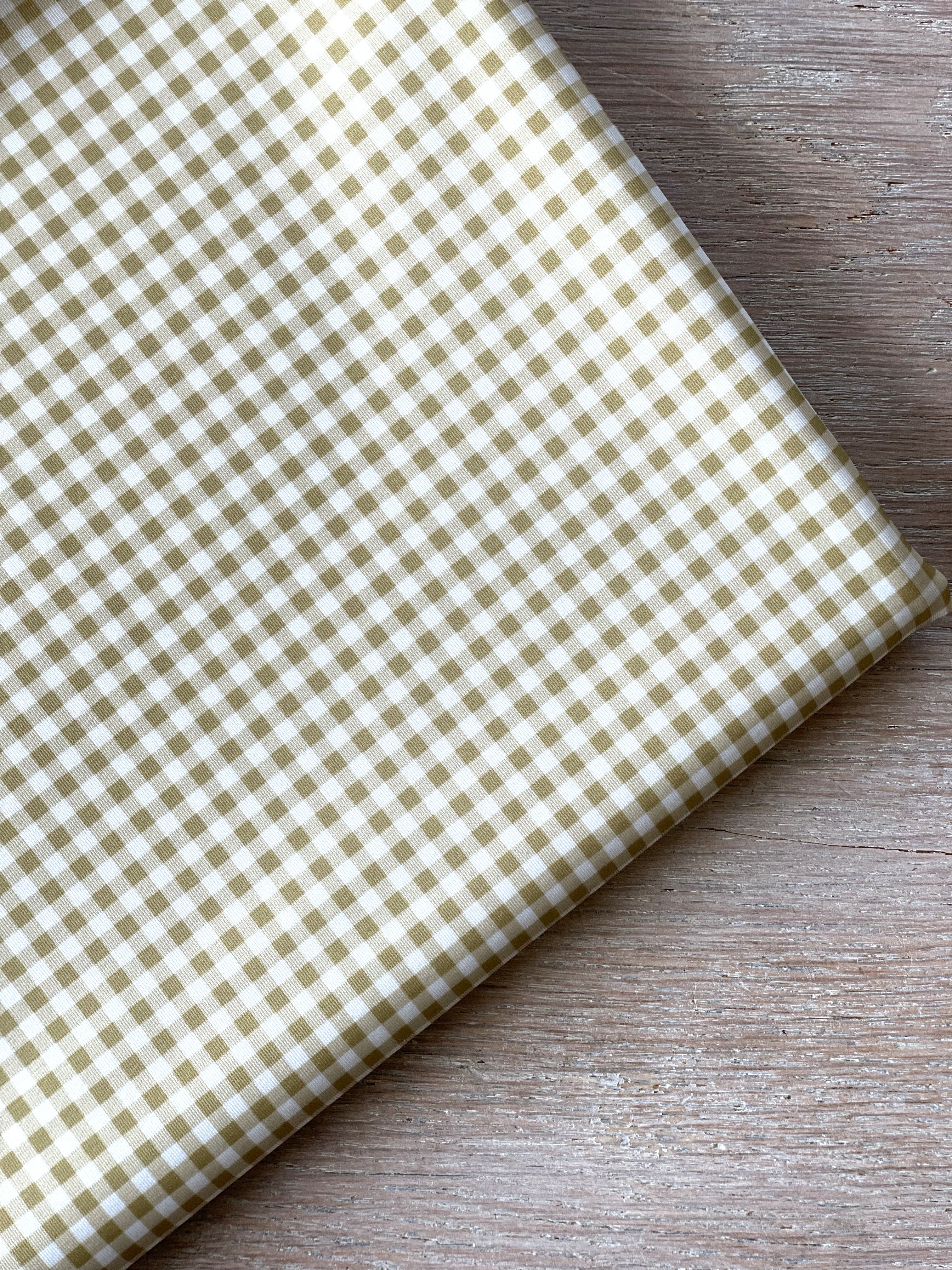Maille Maillot de Bain - Imprimé Vichy - Olive