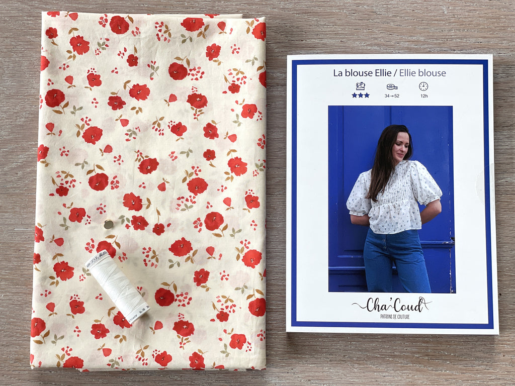 Ensemble Blouse Ellie & Douce popeline de coton Poppy