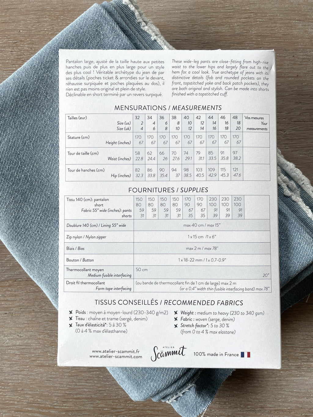 Ensemble Jean California en denim sergé Gaston