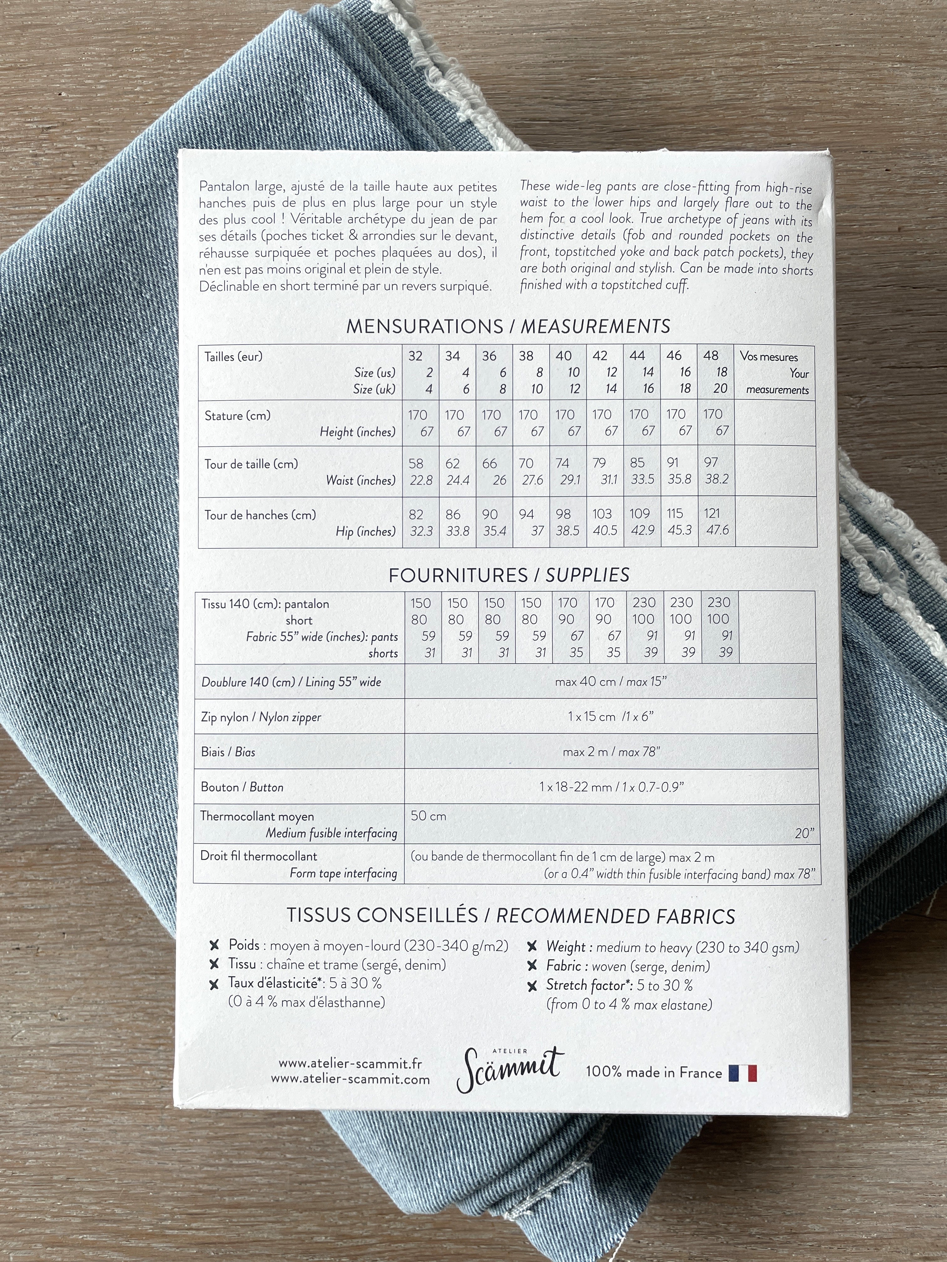 Ensemble Jean California en denim sergé Gaston
