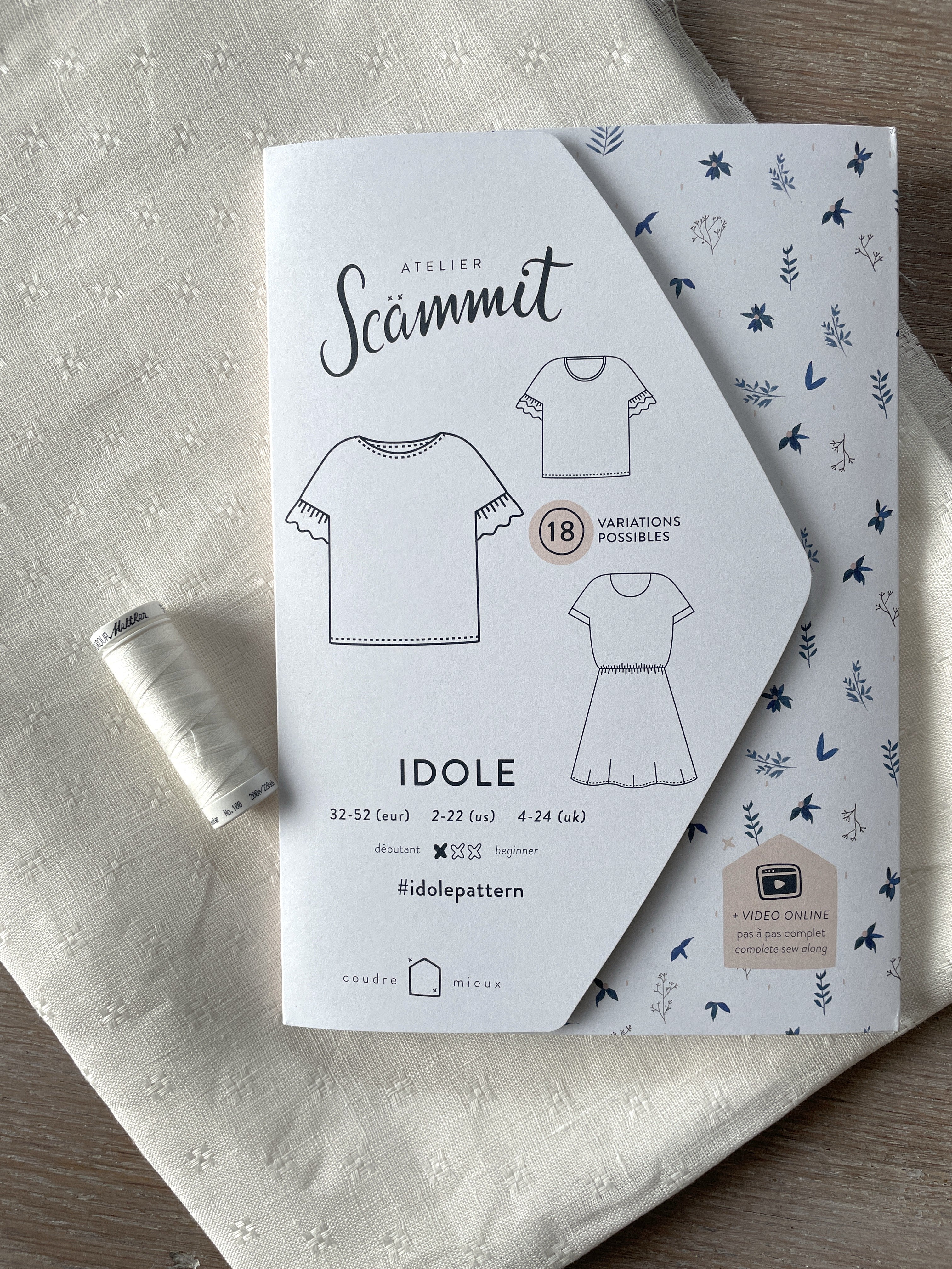 Ensemble Blouse Idole & Lin façonné Lise ivoire