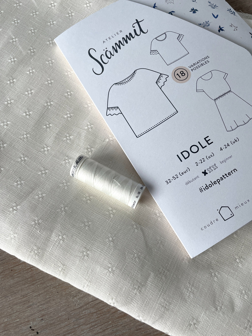 Ensemble Blouse Idole & Lin façonné Lise ivoire