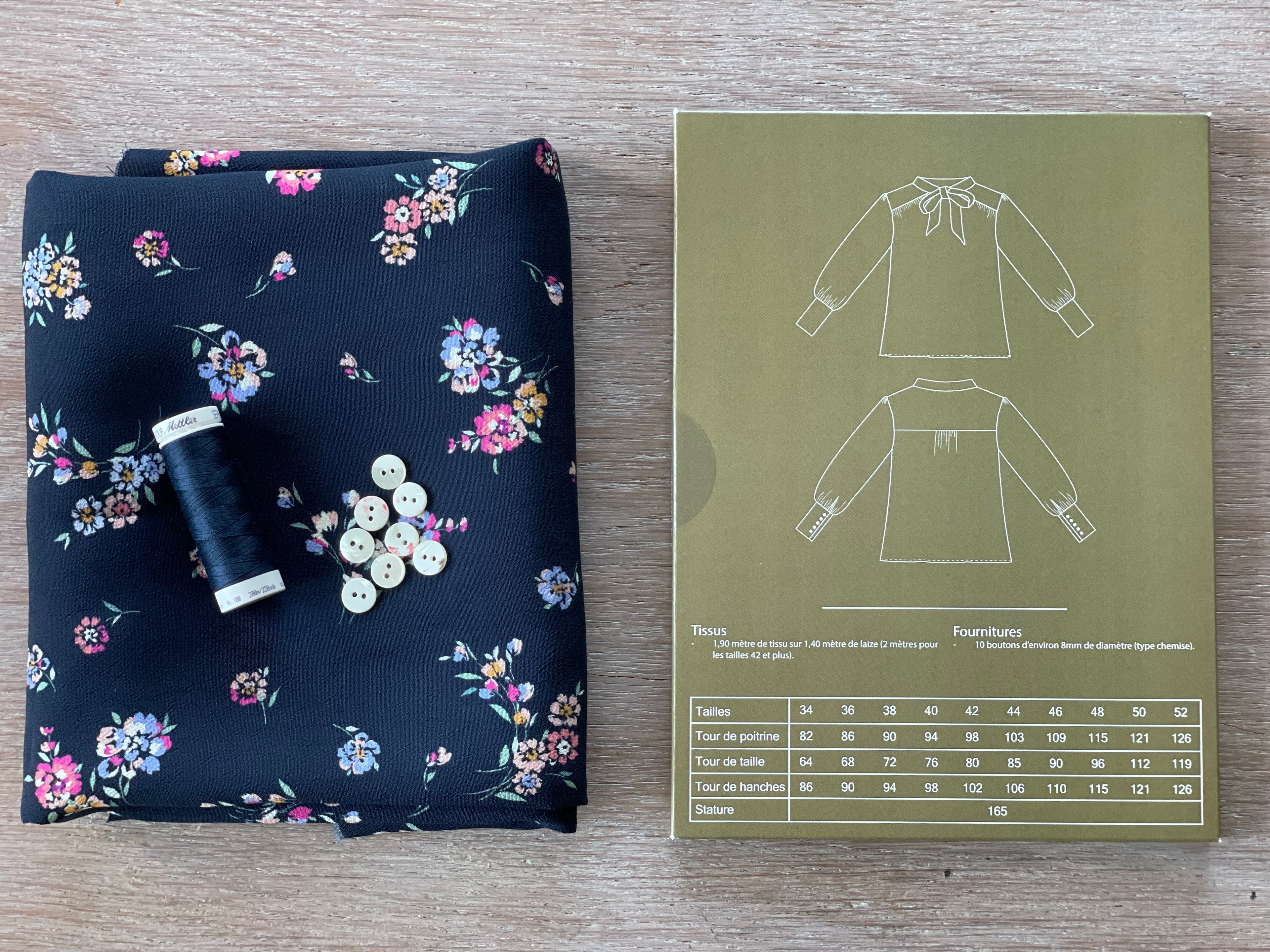 Ensemble Blouse Arielle & Crêpe viscose Ivy