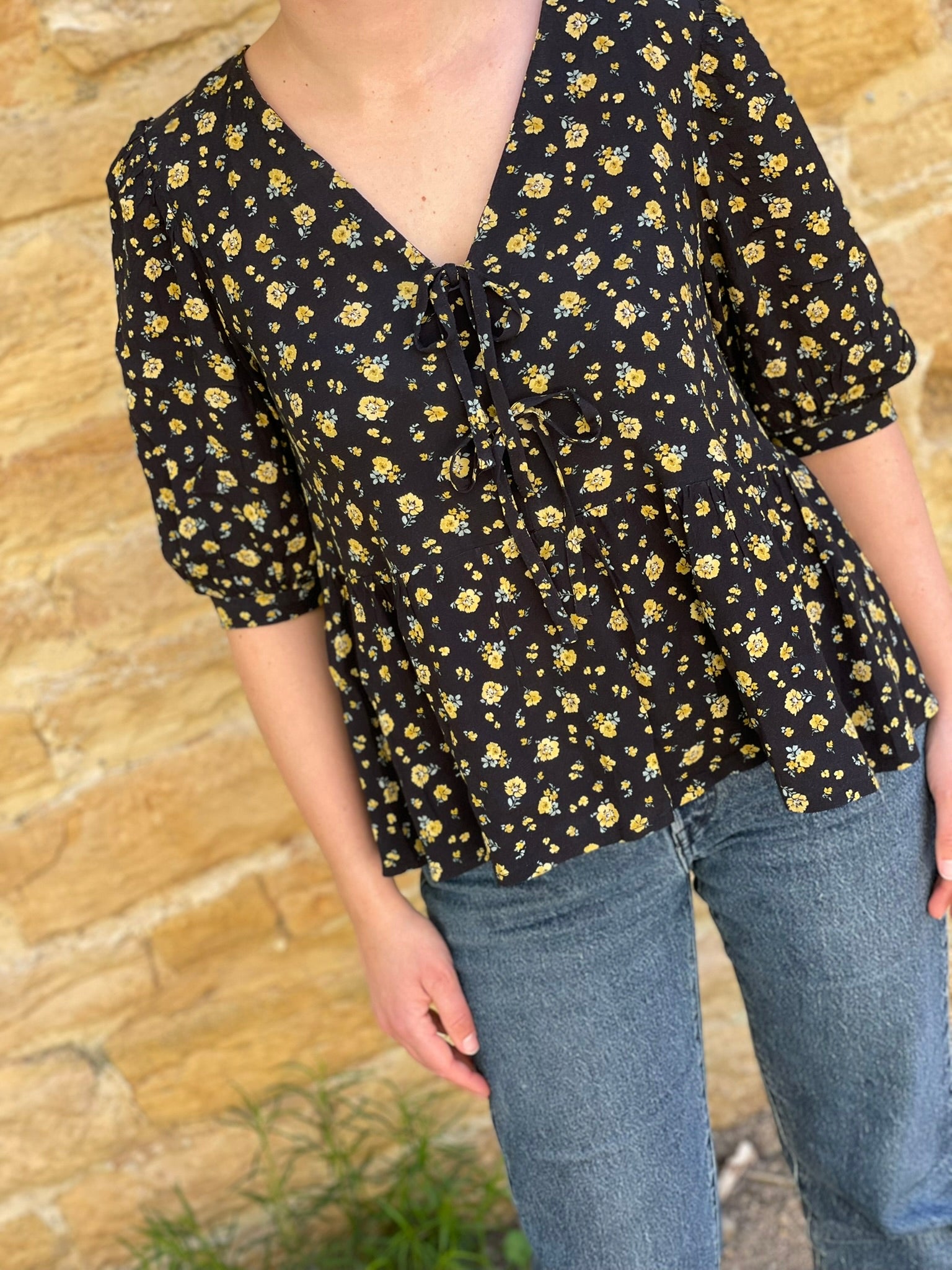 Ensemble Blouse Garance et crêpe marocain de viscose Ecovero Lili