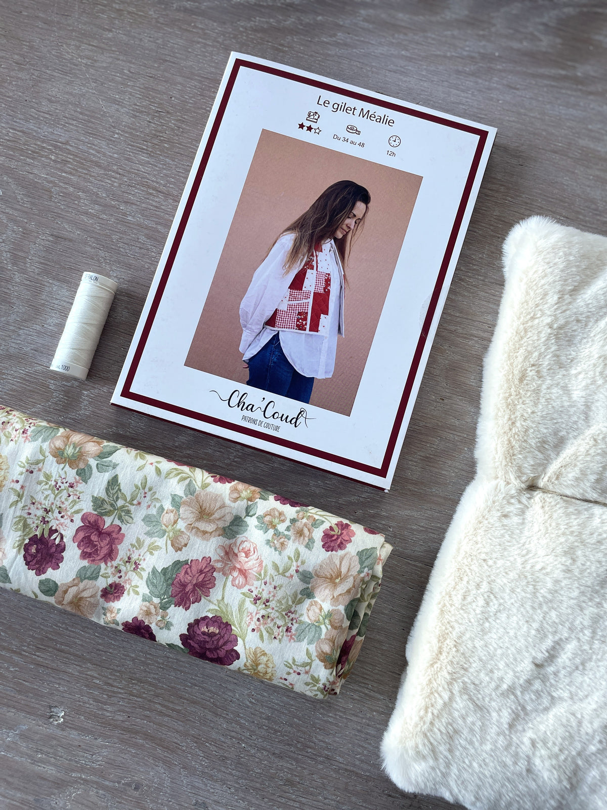 Kit à coudre Gilet de Berger Méali en Fourrure Doudou