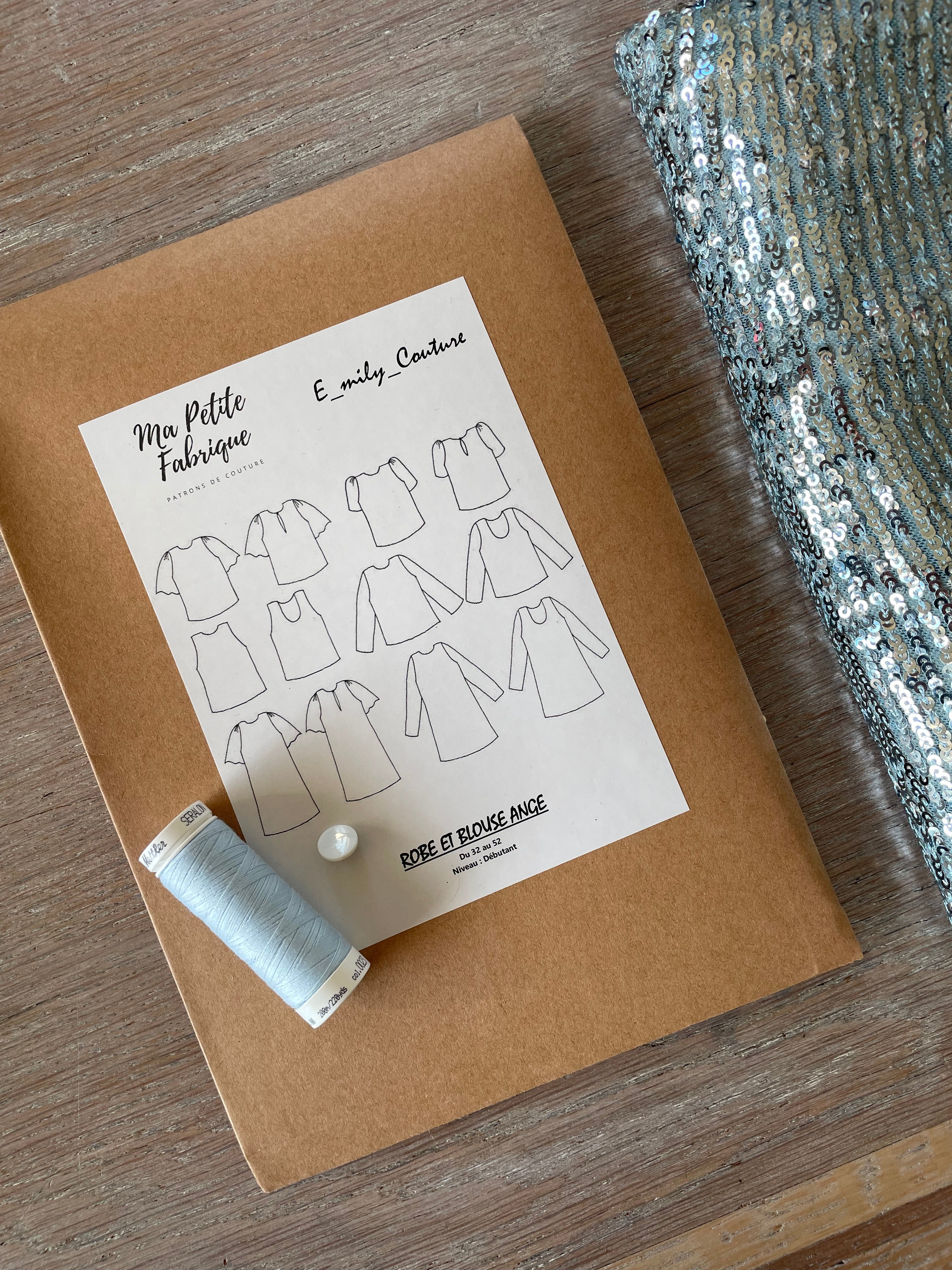 Ensemble Top Ange & Sequins souples Glacier