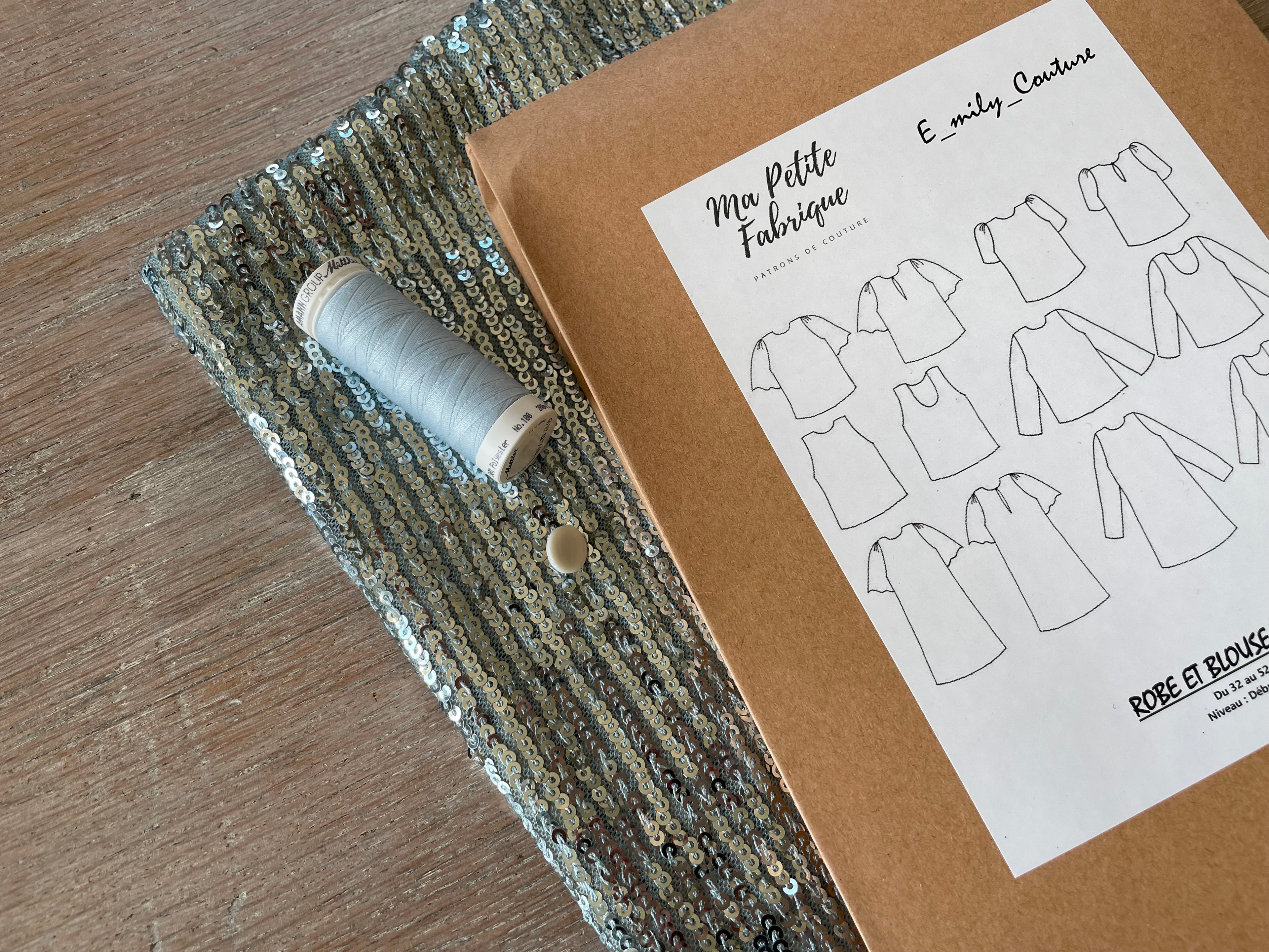 Ensemble Top Ange & Sequins souples Glacier