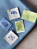 Lot de 5 étiquettes tissées Casa La Forêt