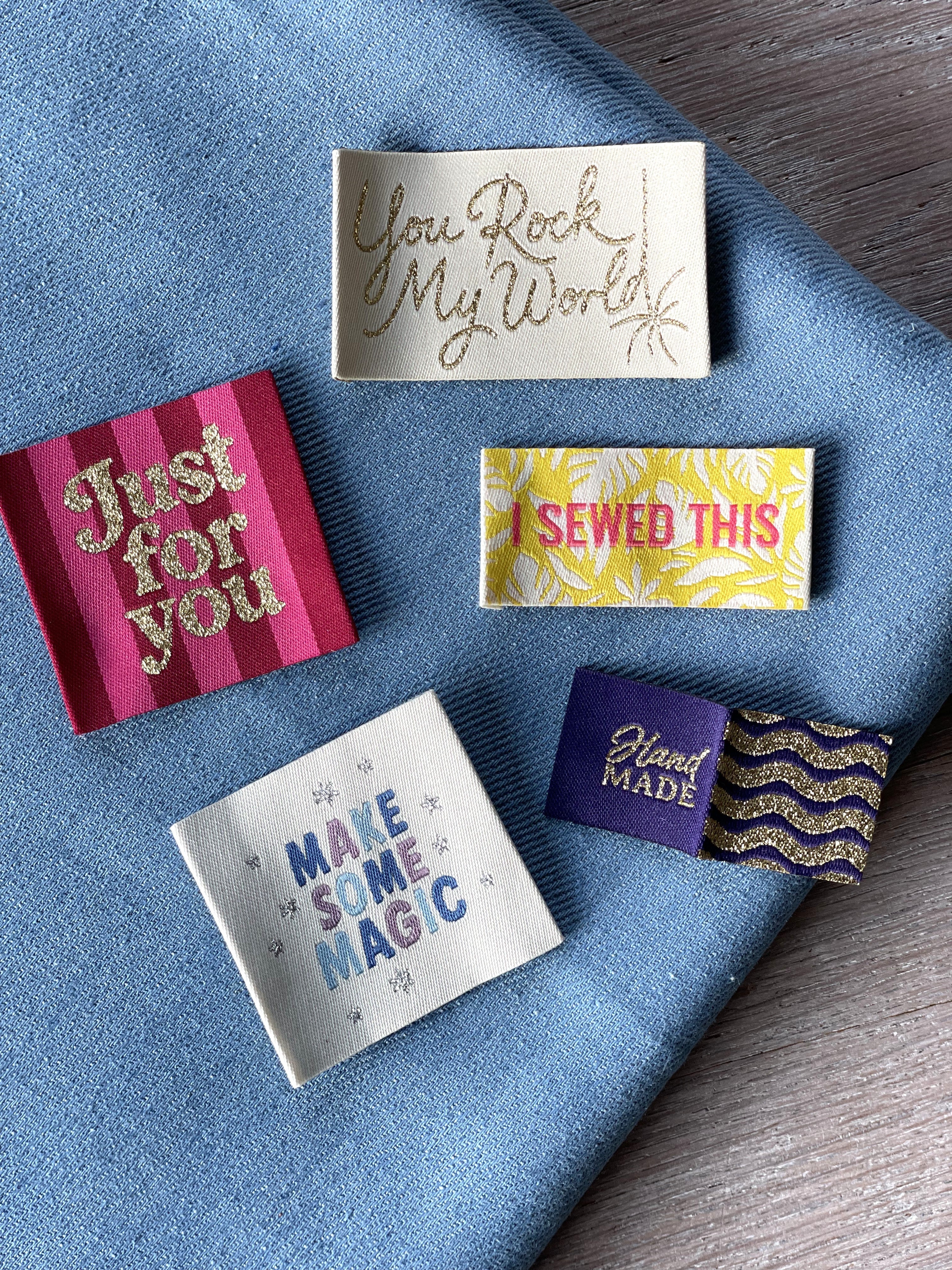 Lot de 5 étiquettes tissées Casa La Forêt