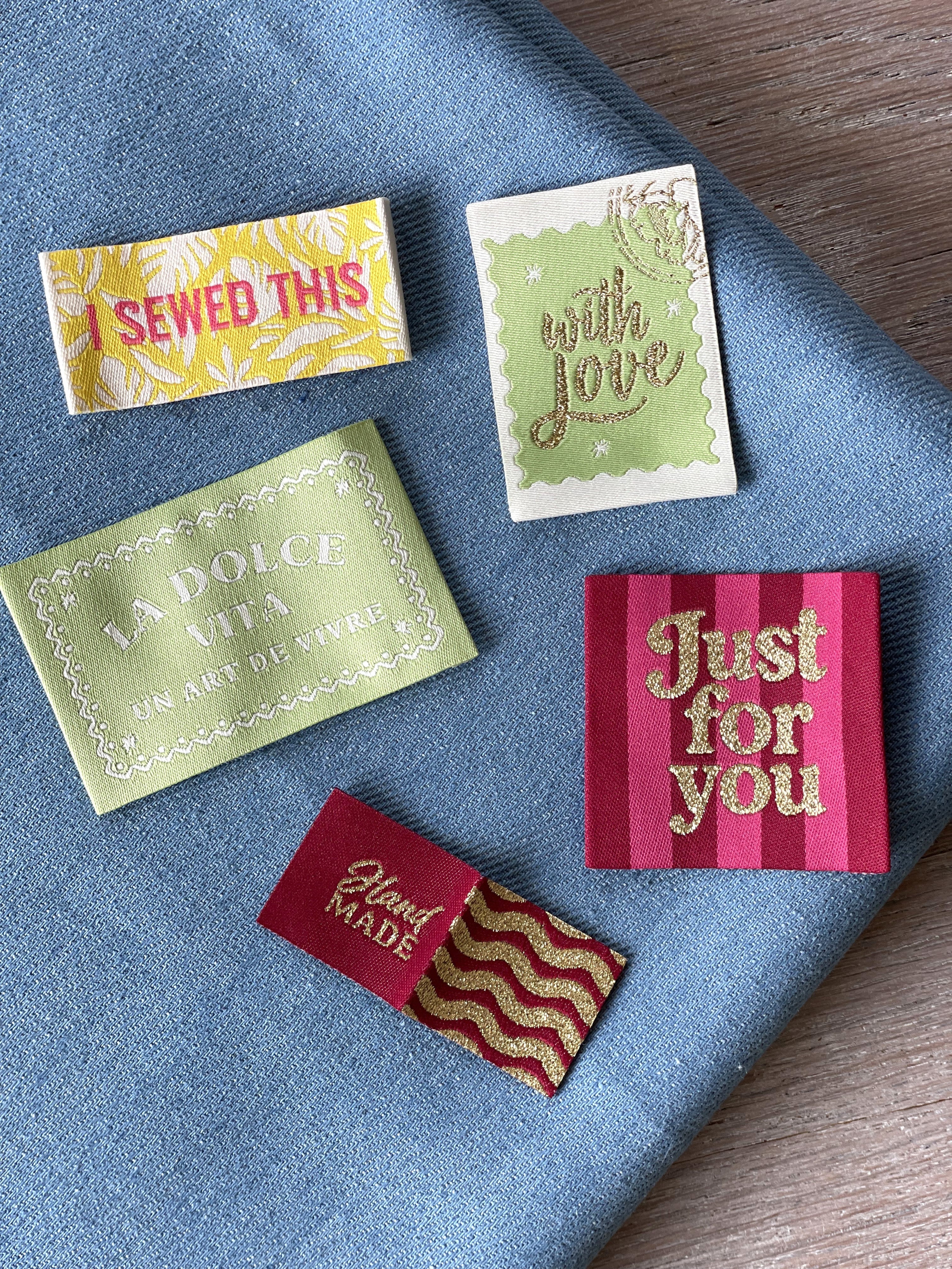 Lot de 5 étiquettes tissées Casa La Forêt