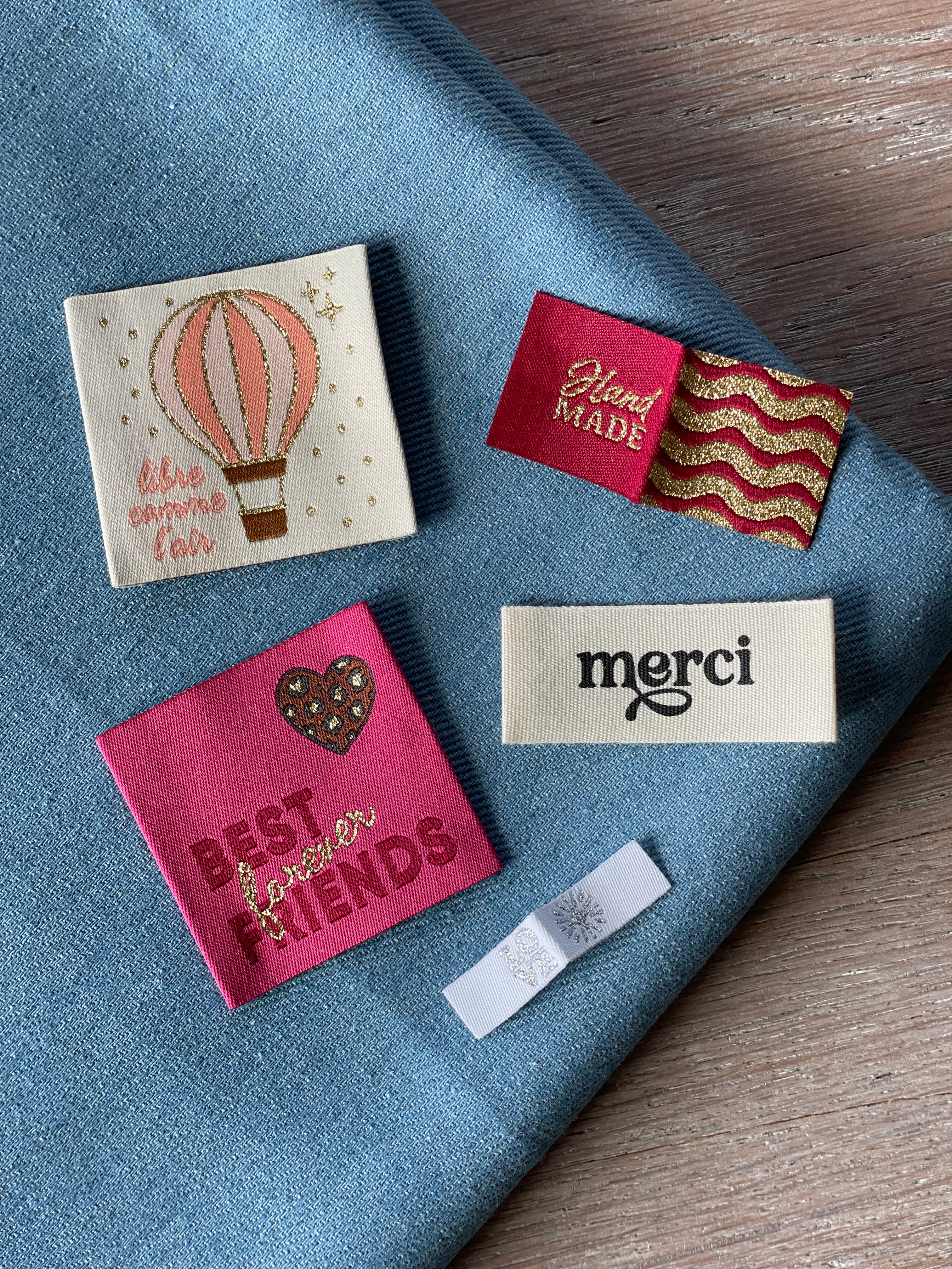 Lot de 5 étiquettes tissées Casa La Forêt