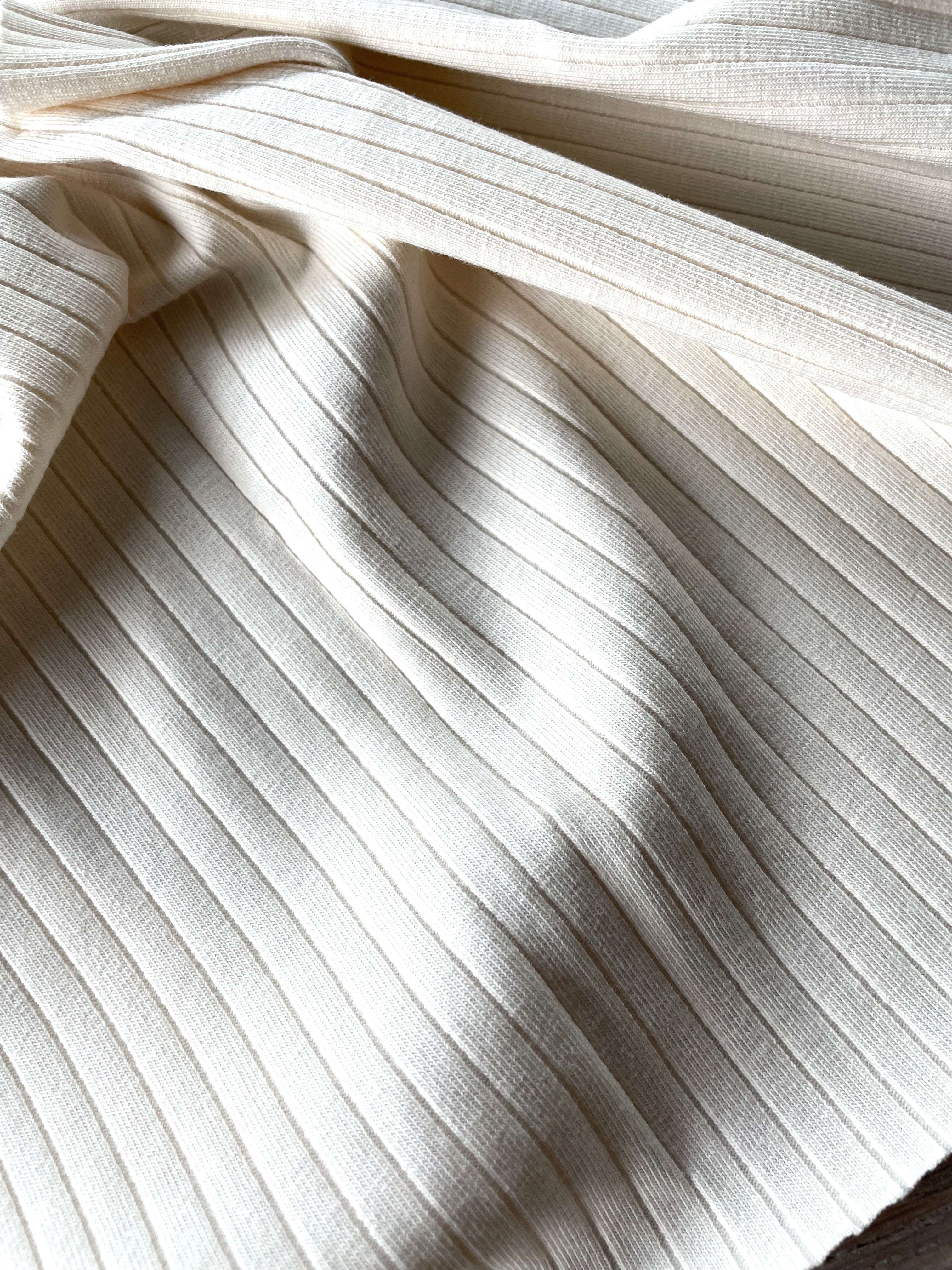 Jersey à côtes - Colette - Ivoire