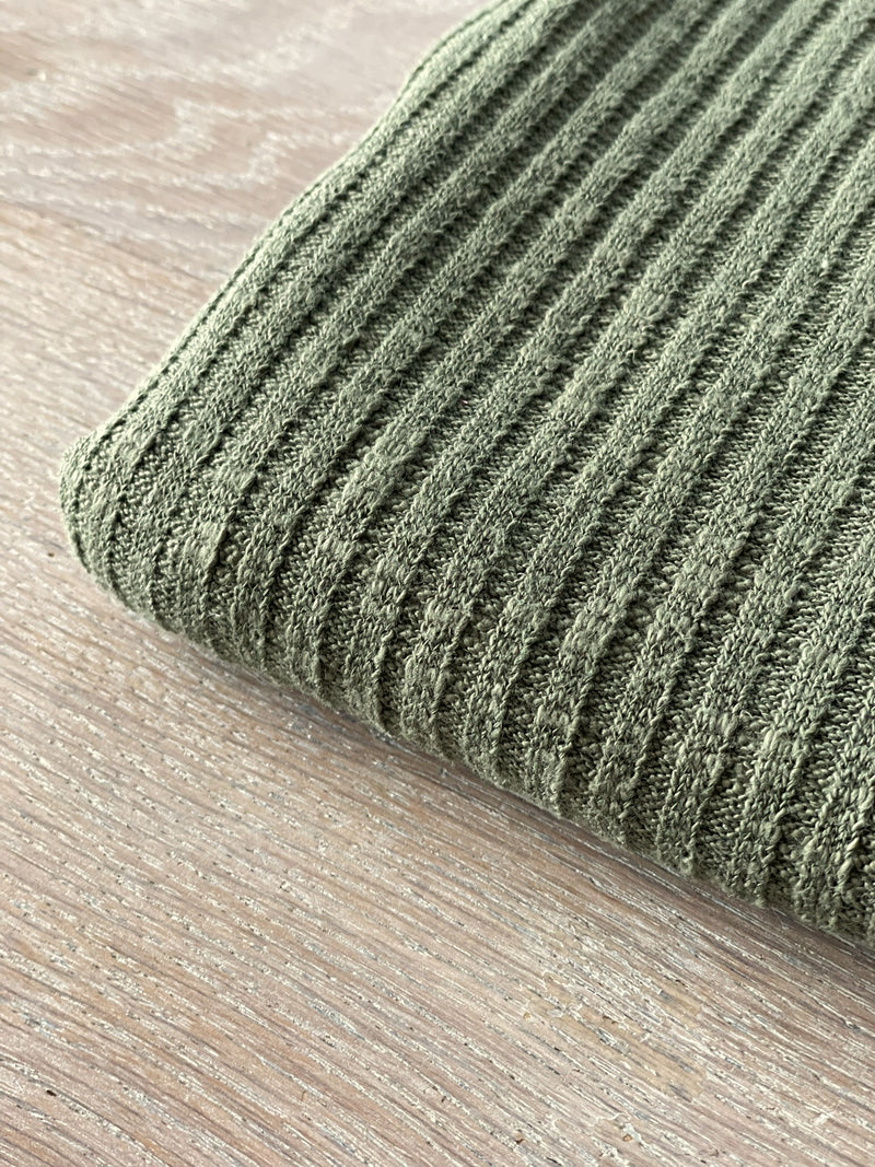 Maille à côtes - Coline - Olive