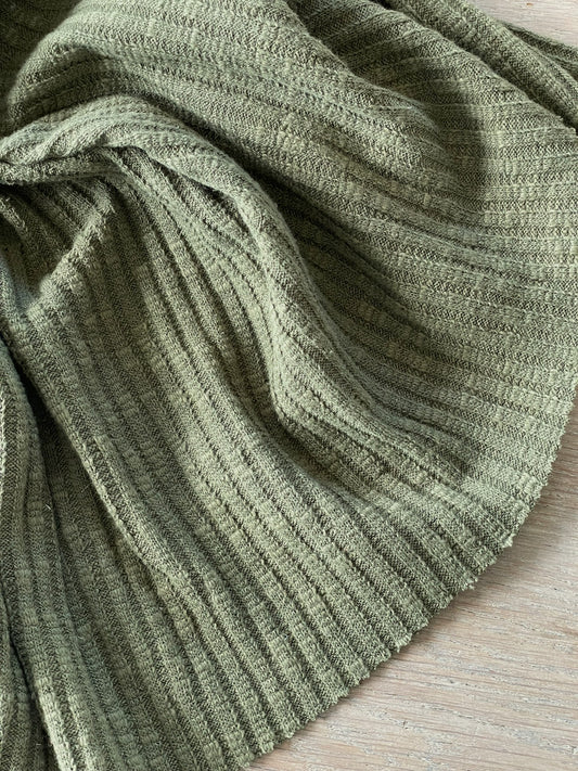Maille à côtes - Coline - Olive