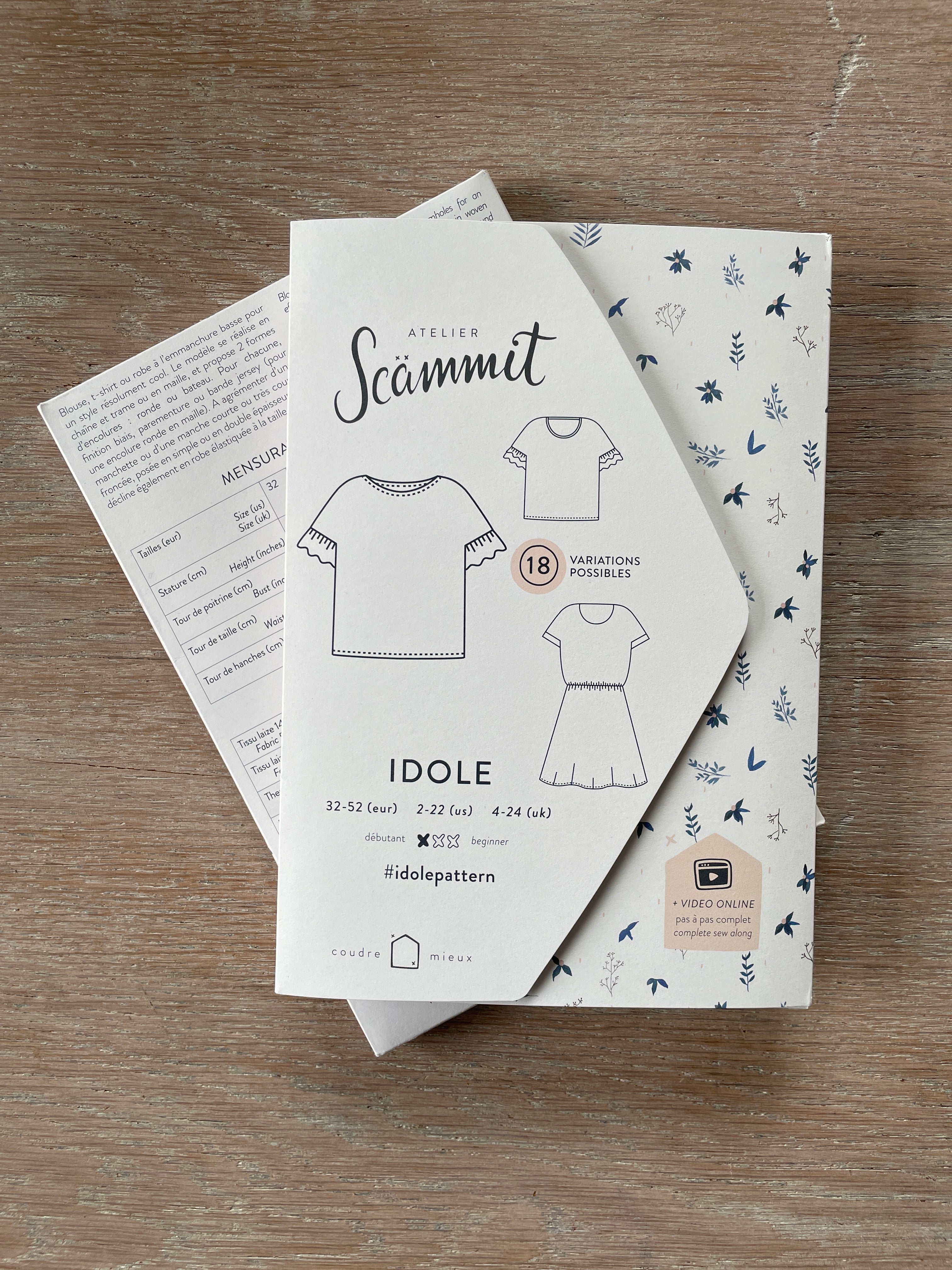 Patron Pochette - Blouse, t-shirt ou robe Idole - Atelier Scammït