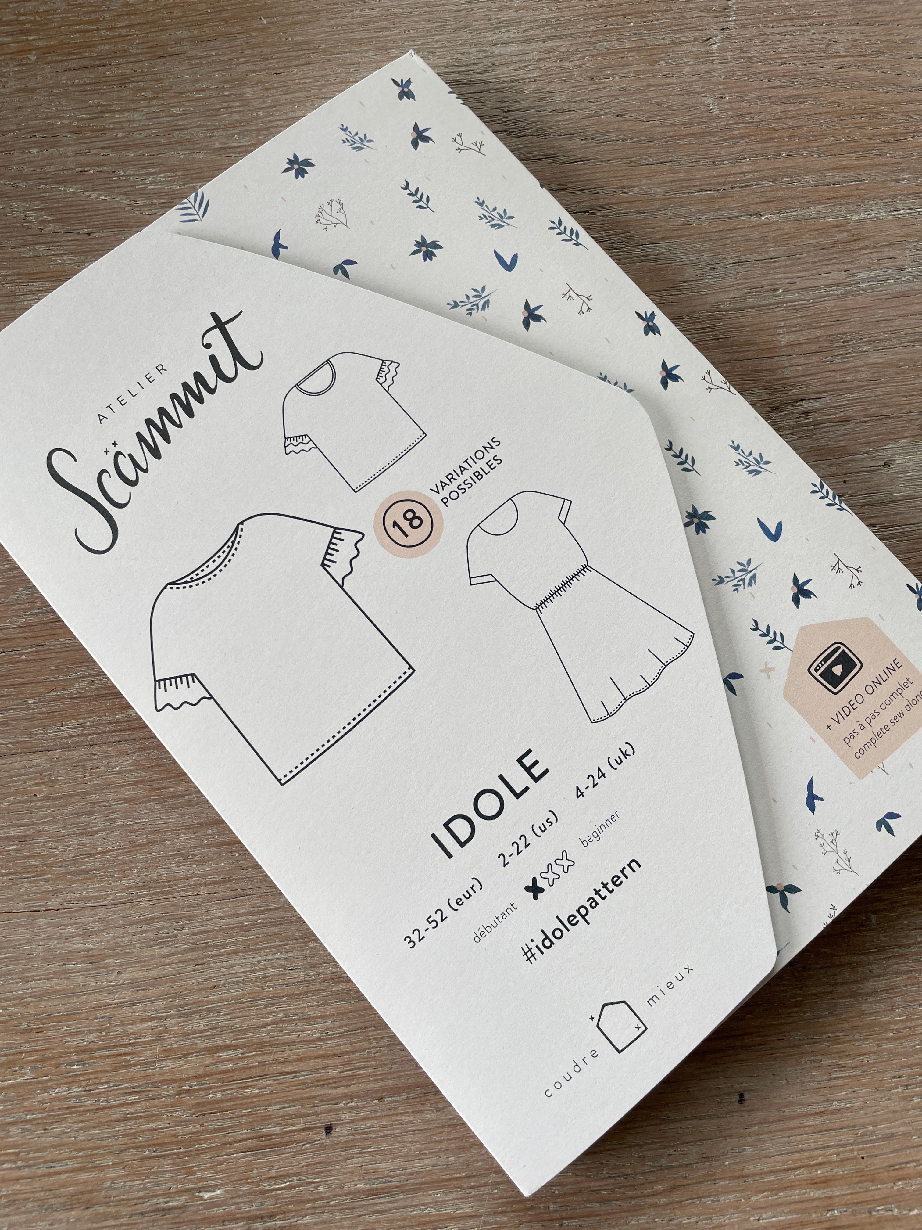 Patron Pochette - Blouse, t-shirt ou robe Idole - Atelier Scammït