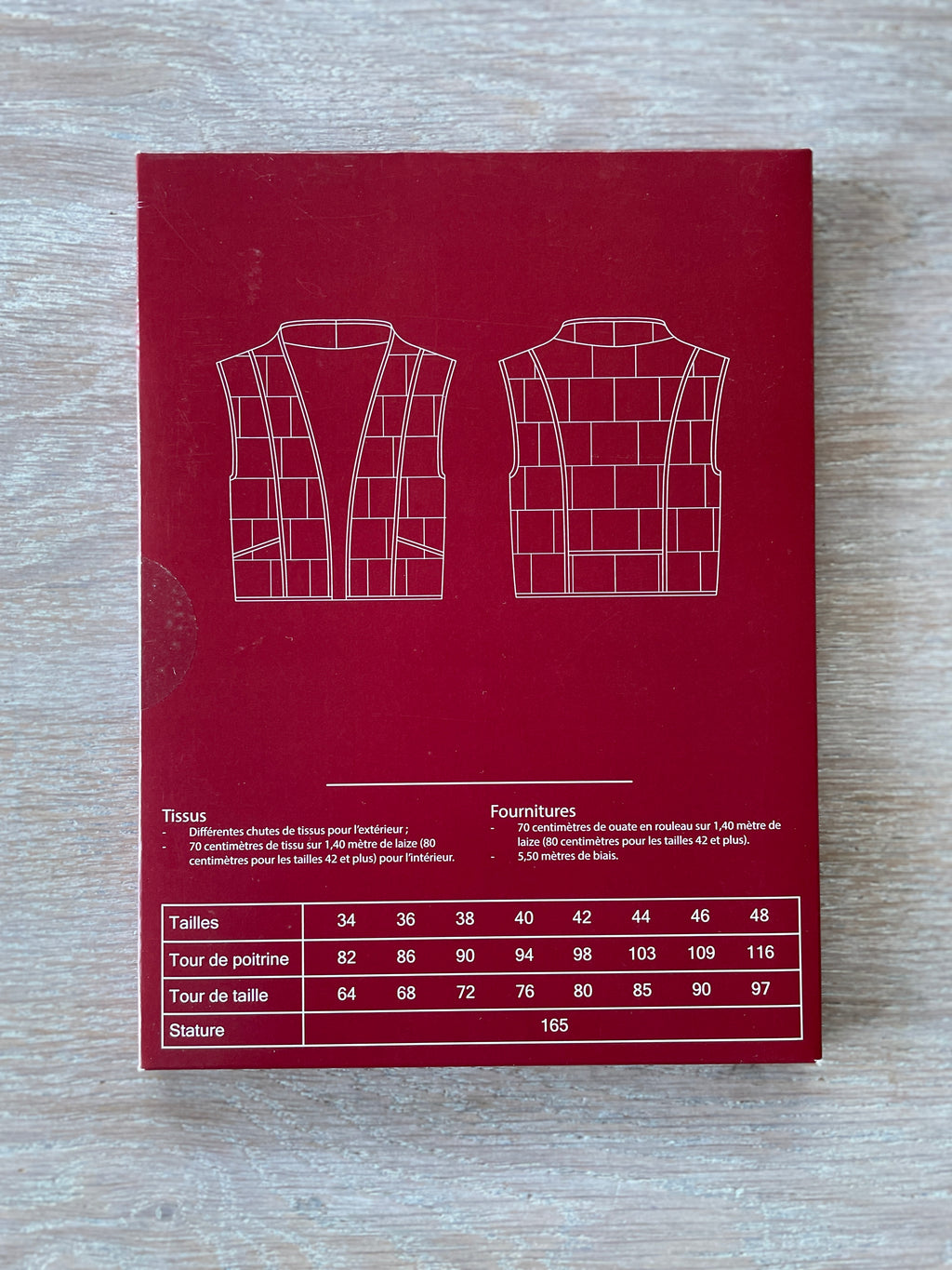 Patron Pochette - Gilet Meali - Cha'Coud