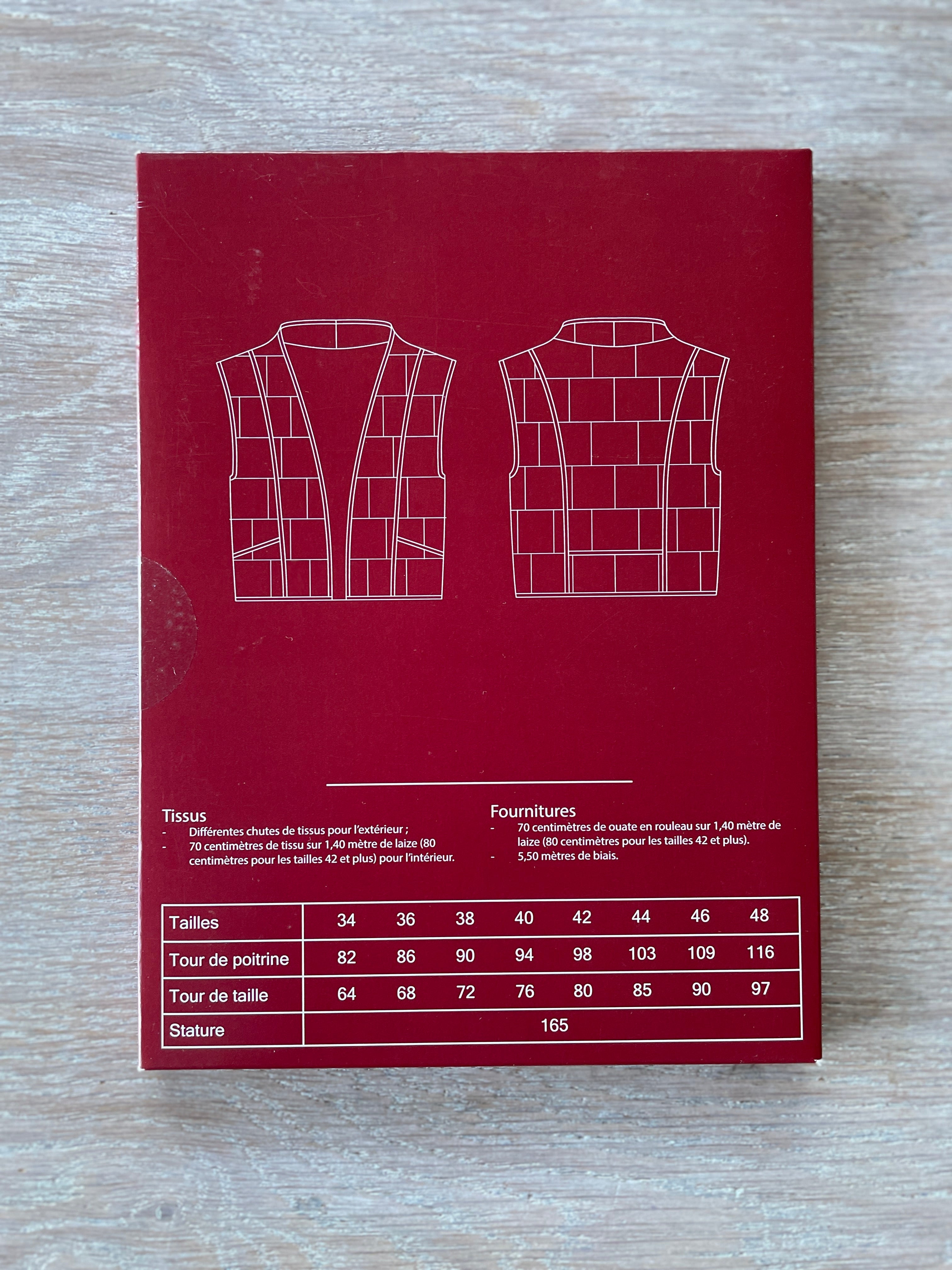 Patron Pochette - Gilet Meali - Cha'Coud