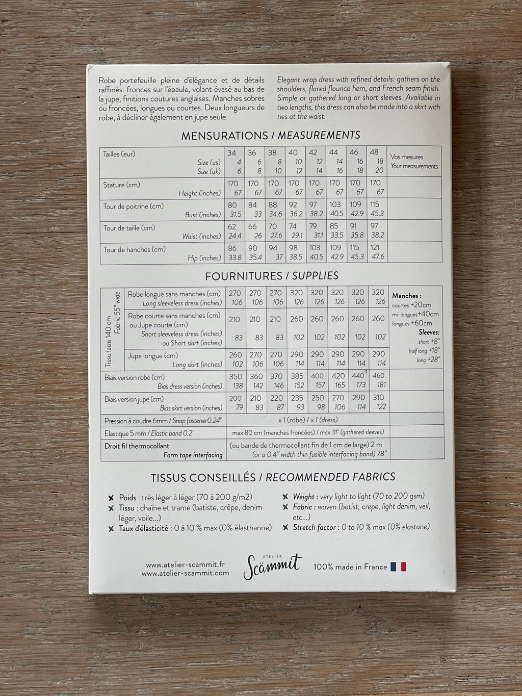 Patron Pochette - Robe Obsession - Atelier Scammït