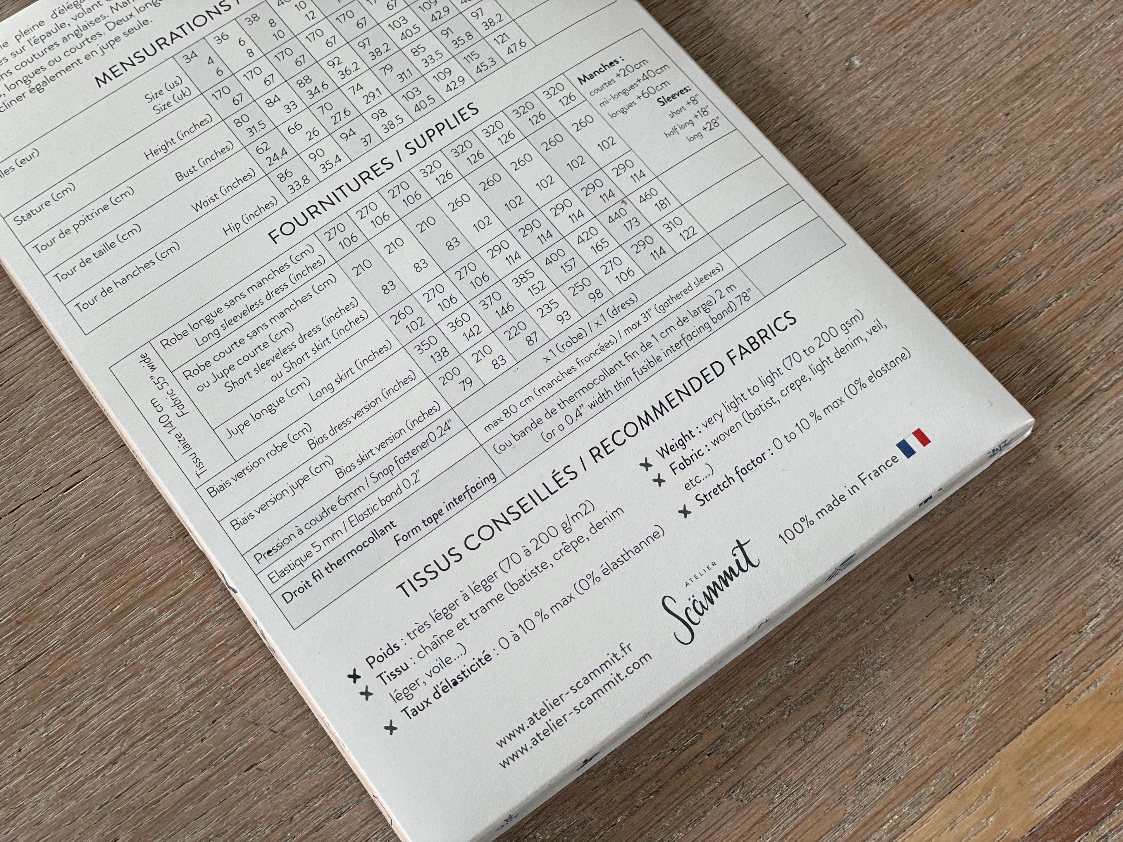 Patron Pochette - Robe Obsession - Atelier Scammït