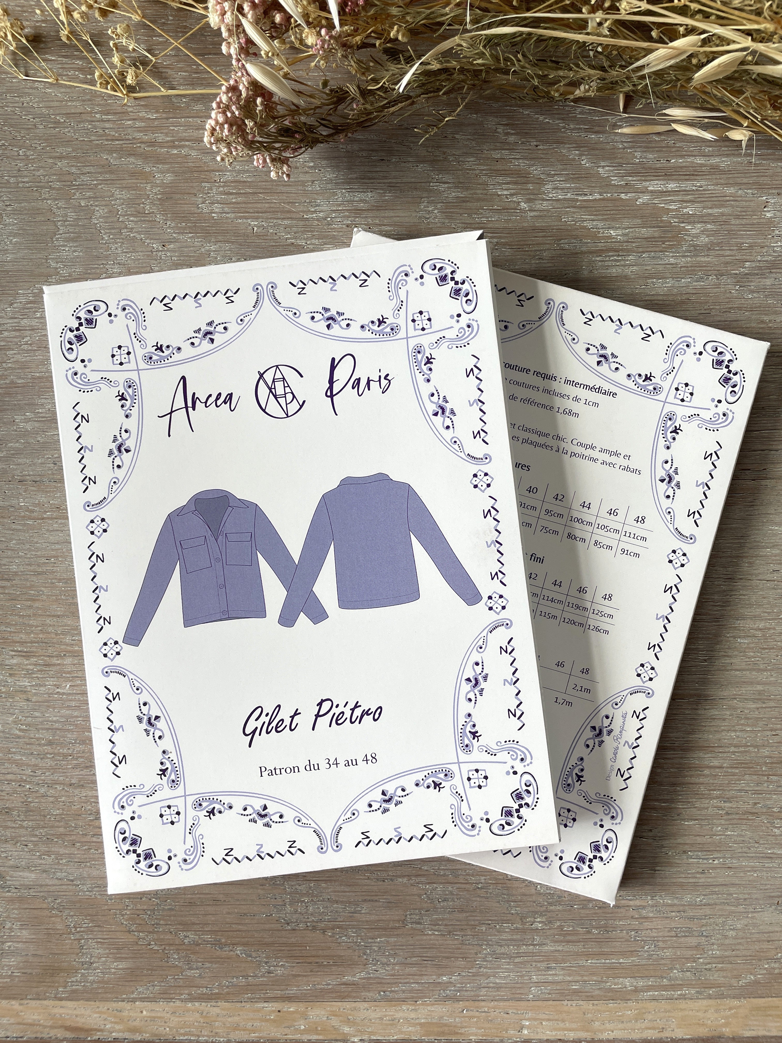 Patron Pochette - Gilet Pietro - Ancéa Paris