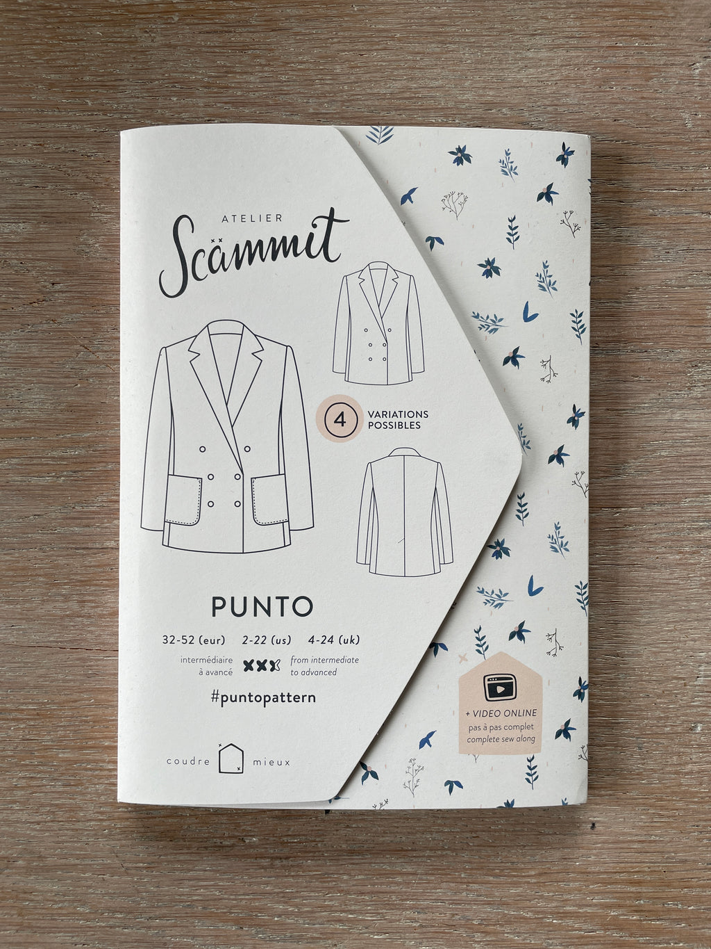 Patron Pochette - Blazer Punto - Atelier Scammït