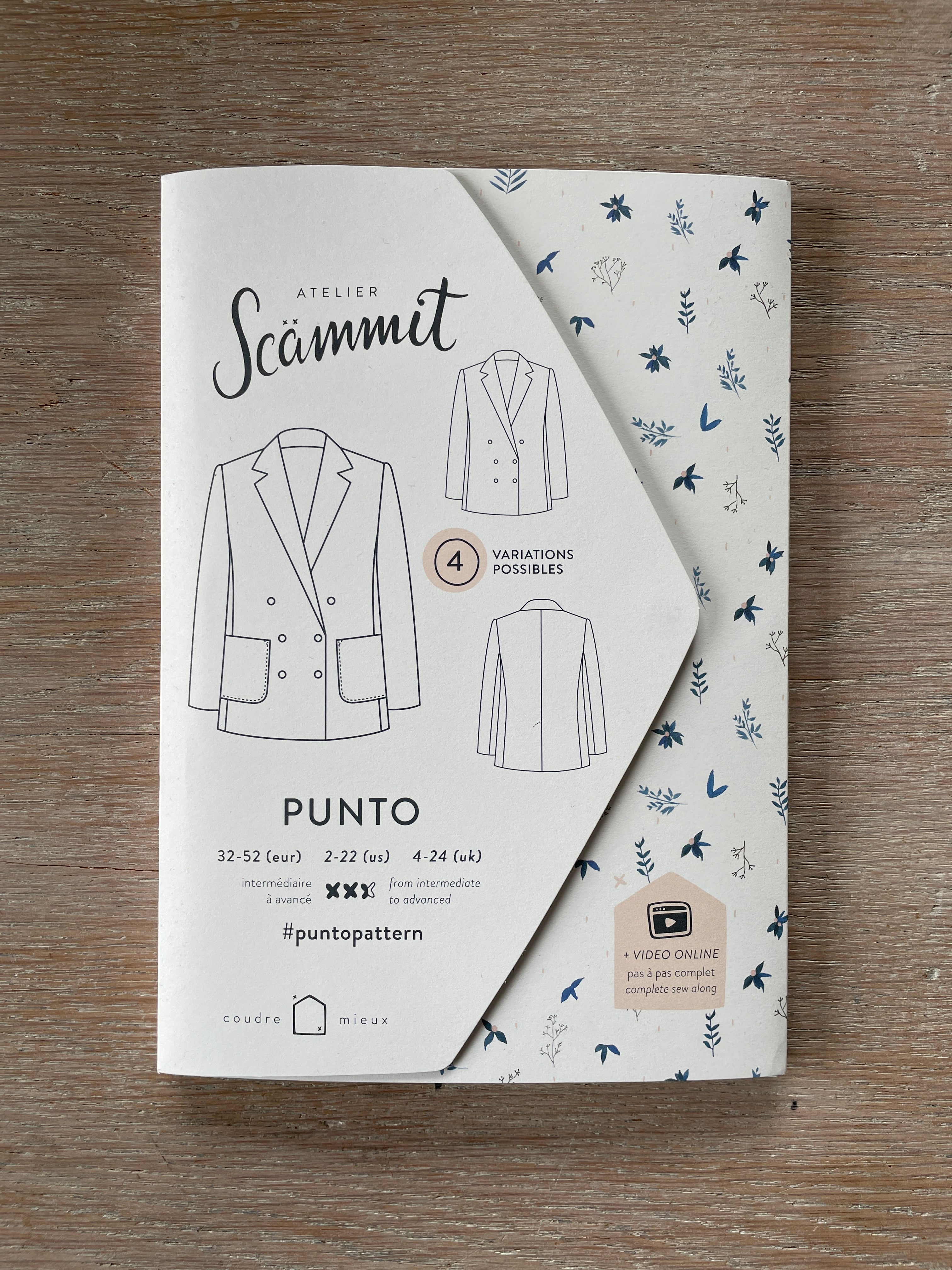 Patron Pochette - Blazer Punto - Atelier Scammït