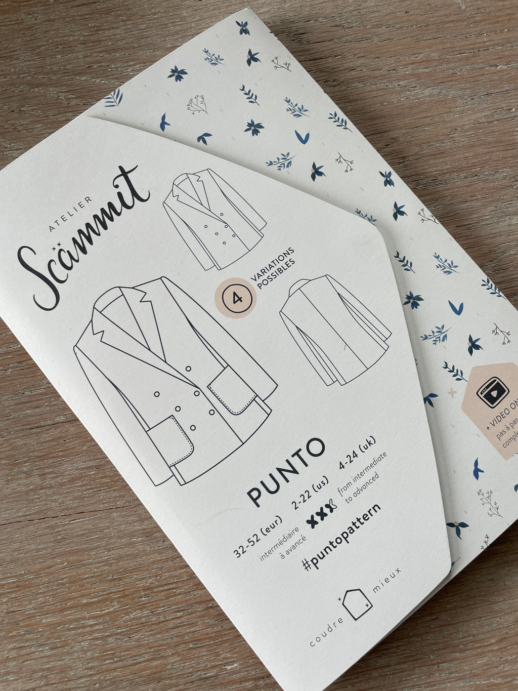 Patron Pochette - Blazer Punto - Atelier Scammït