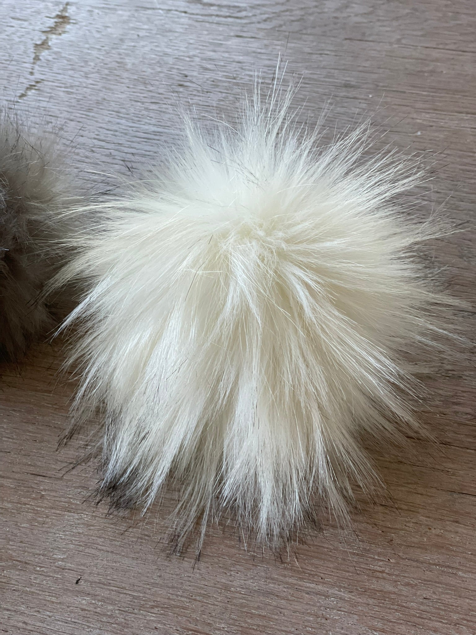 Handmade faux fur pompom